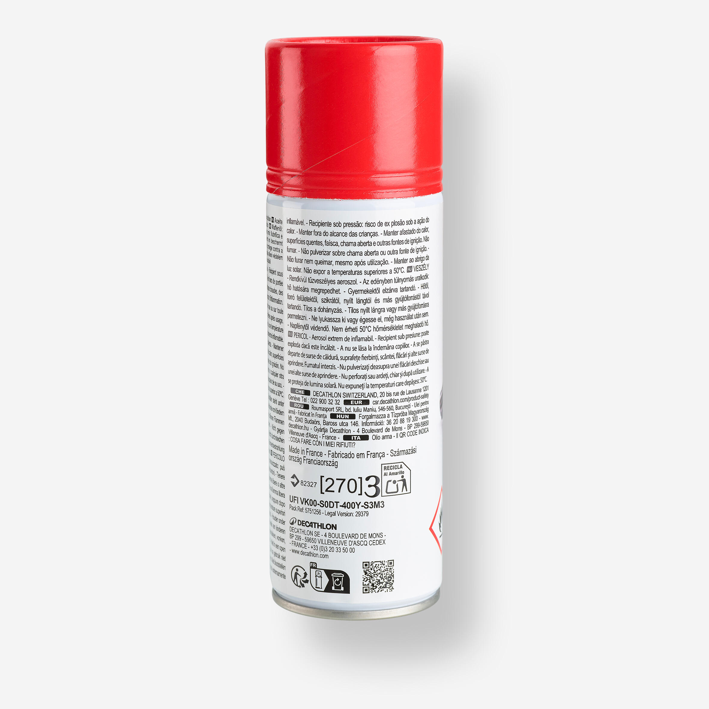 Aceite Mantenimiento Armas Solognac 100 Spray Aerosol Lubrica Protege 200 ml 3/3