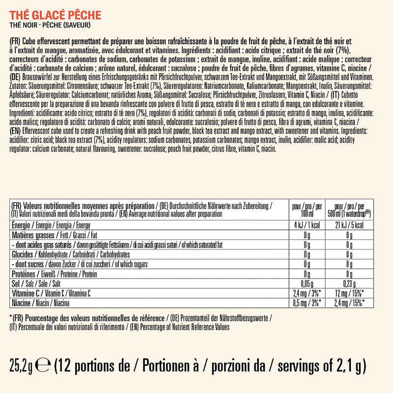 Cuburi pentru ceai rece, piersică, Microdrink 12x500ml