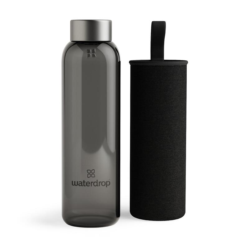 Üvegkulacs, védőtokkal, 600 ml