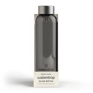 Botella de vidrio 600 ml con funda protectora, negro