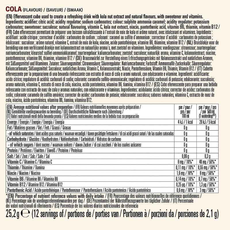 Tablete efervescente cola, Microdrink 12x 500ml