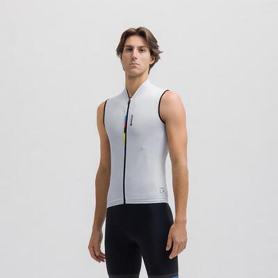Maglia smanicata ciclismo Santini Uomo Uci Rainbow Grigio
