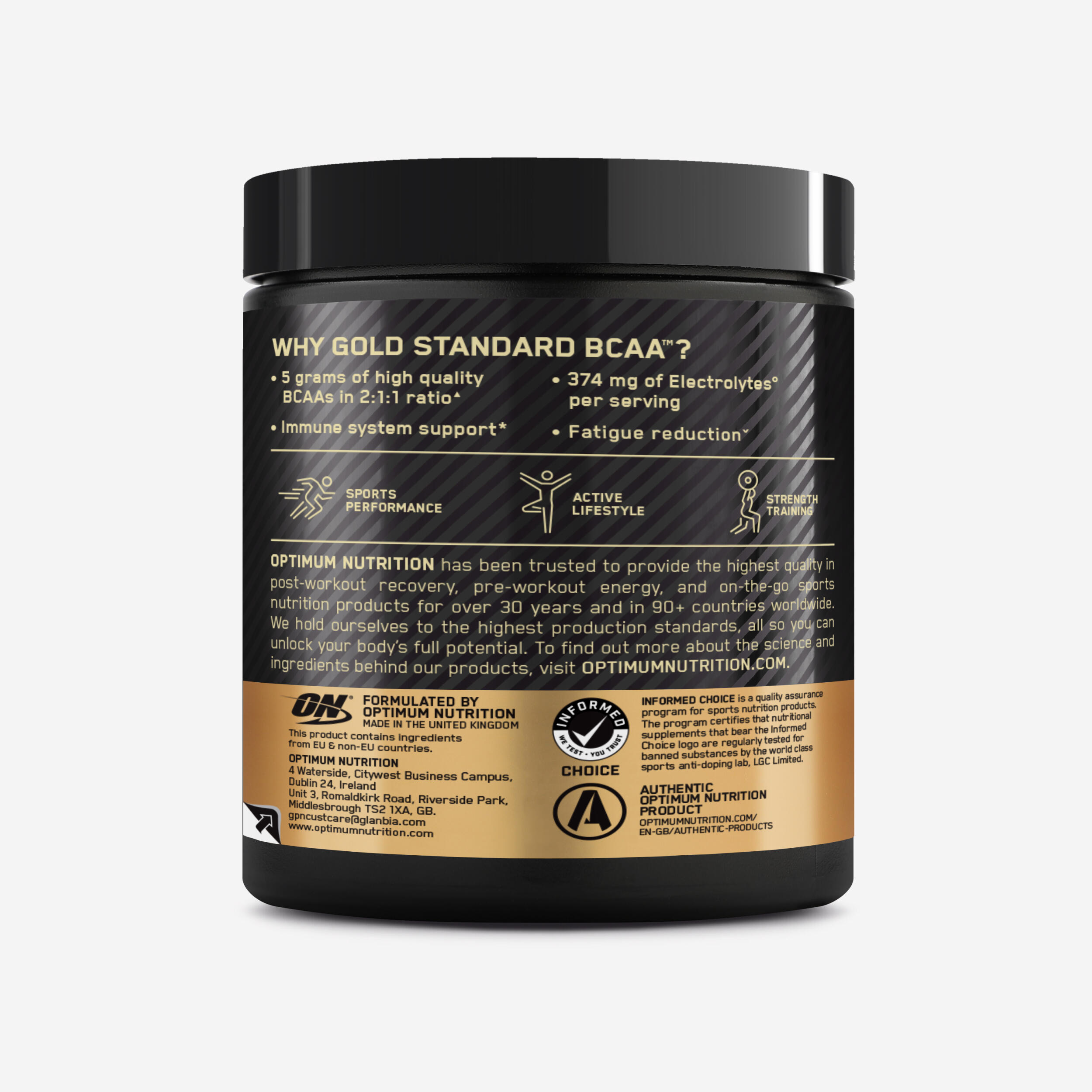 Acides aminés BCAA train & sustain fraise-kiwi 266G 2/3