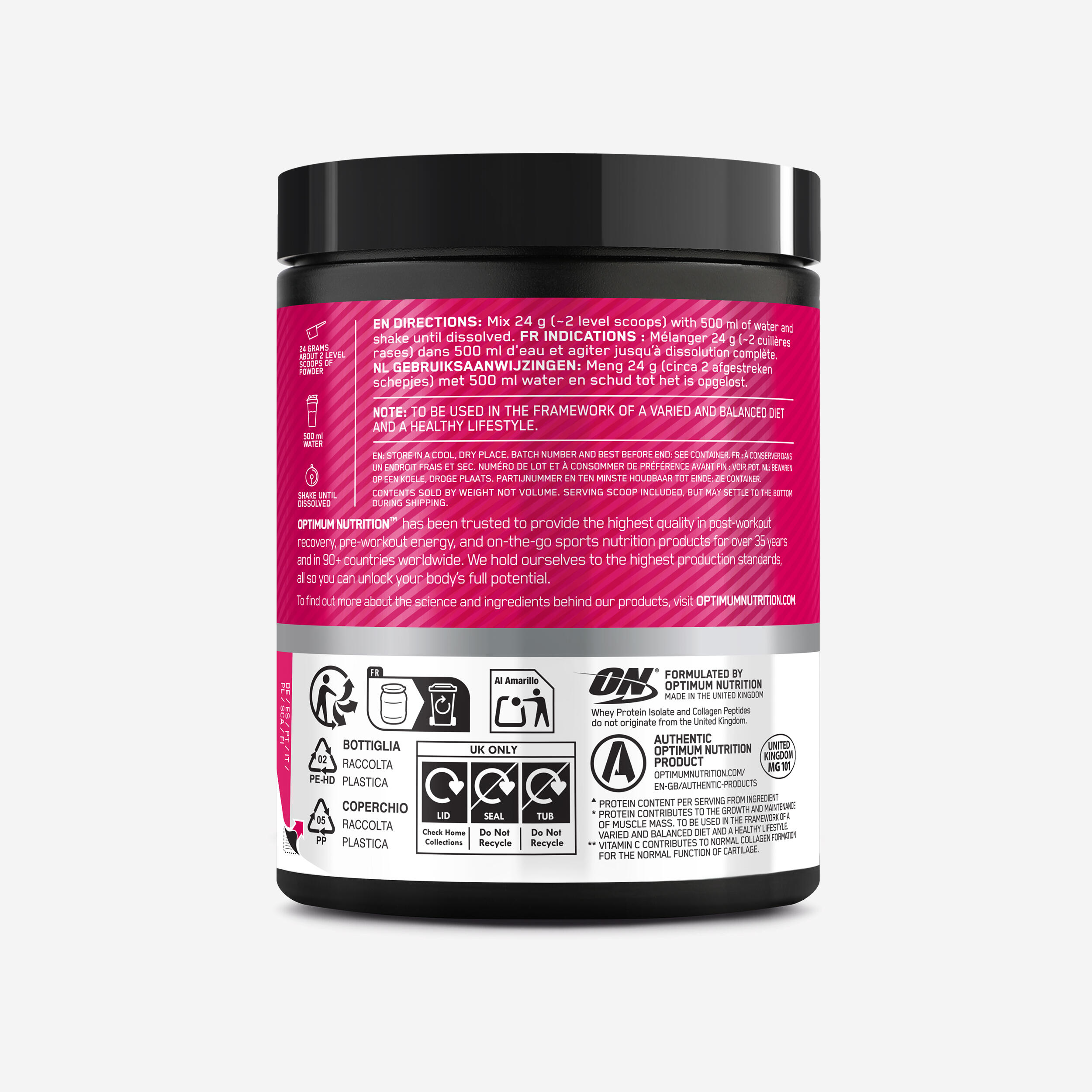 Clear Whey Isolate con colágeno manzana frambuesa, 240 g 2/3