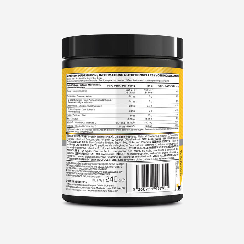 Izolat de proteine Clear whey cu colagen ceai rece, 240g
