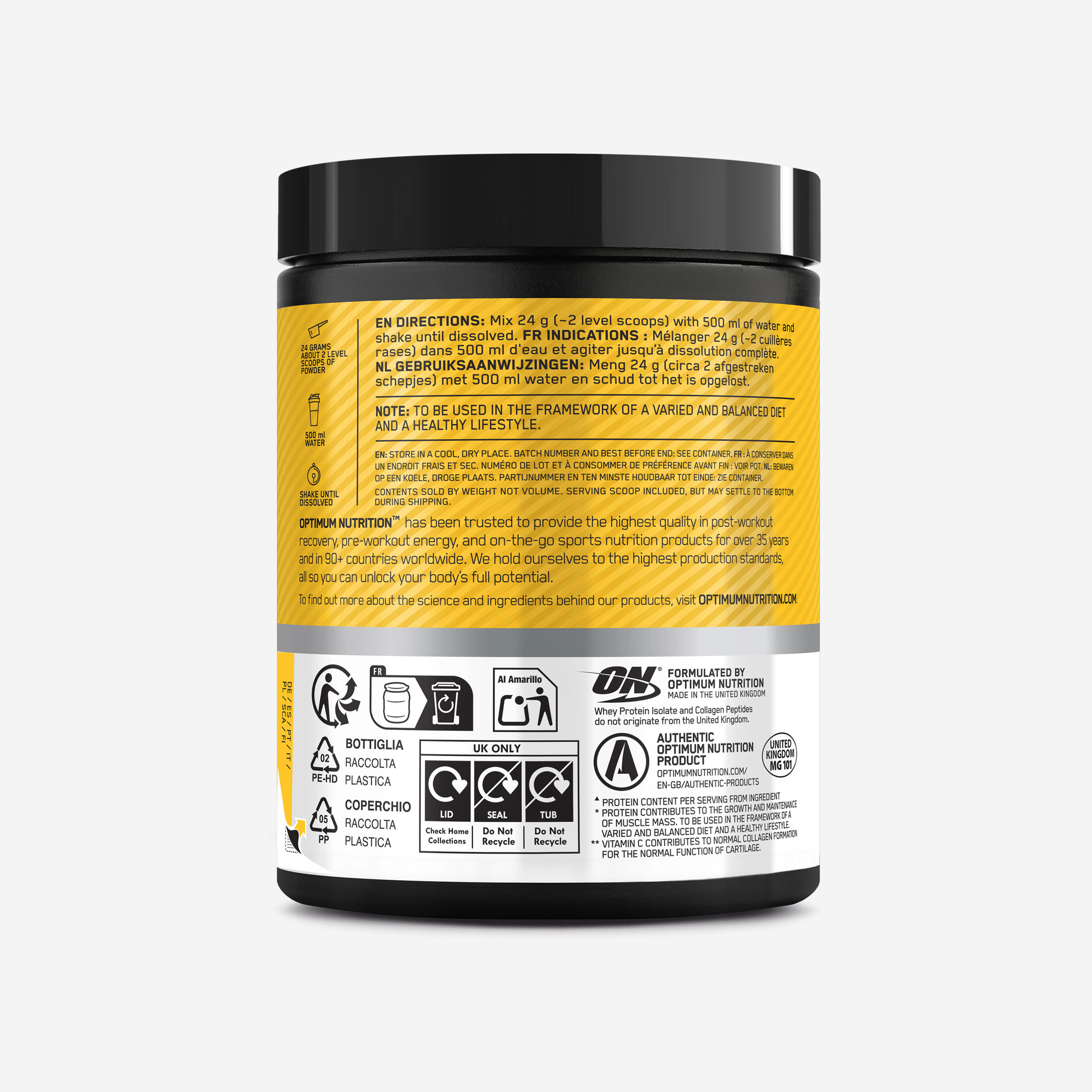 Clear whey isolate avec collagène thé glacé, 240g 2/3