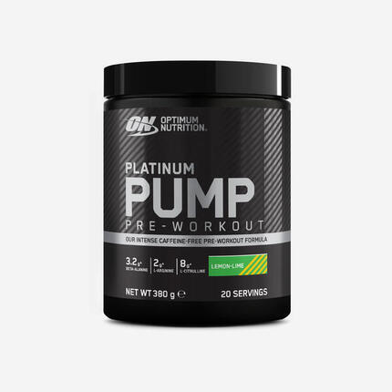 Pré-workout sans caféine citron, Platinum Pump 380g
