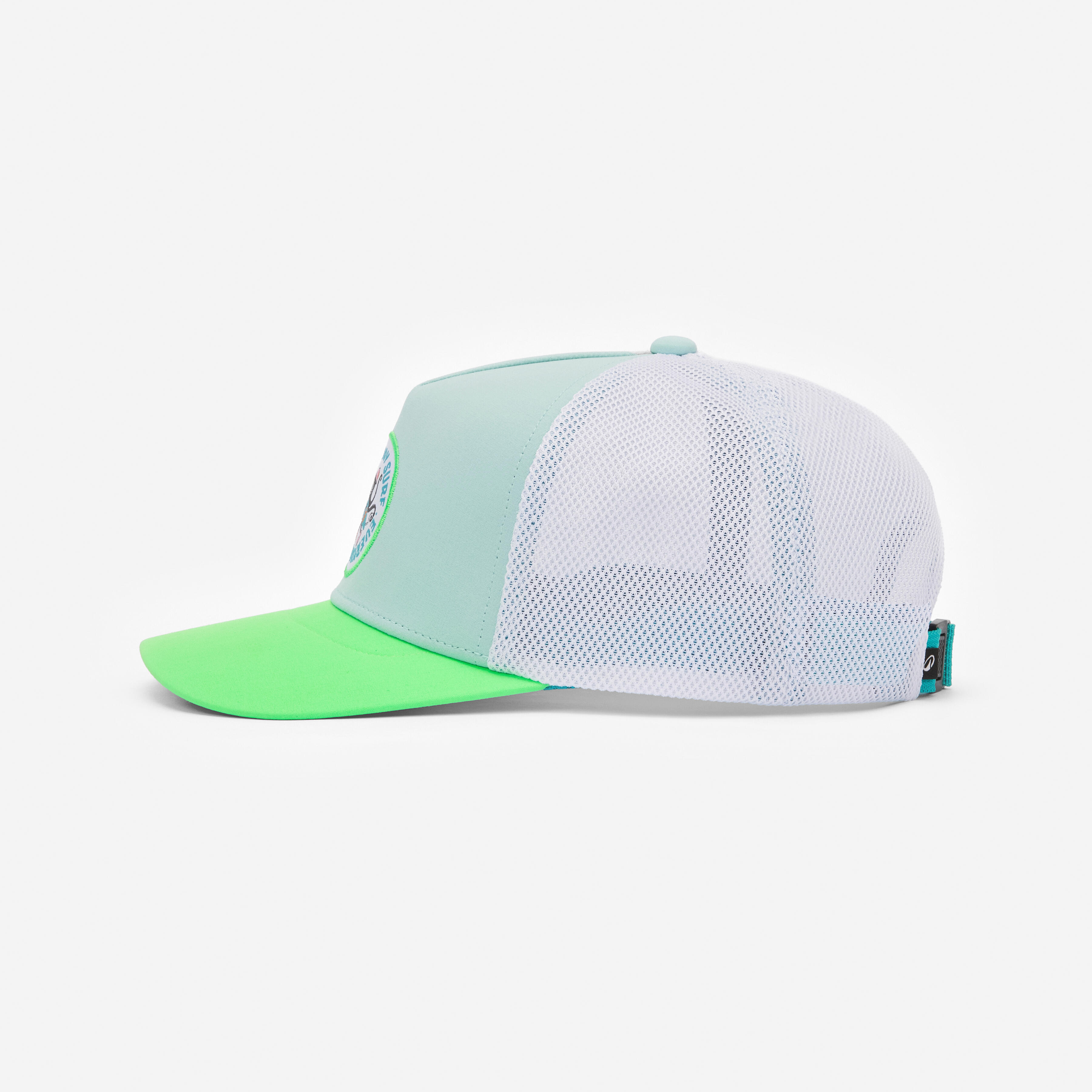 DECATHLON Detská šiltovka Trucker Surf s obrázkom chobotnice zelená S (53-56 cm) · záber 5