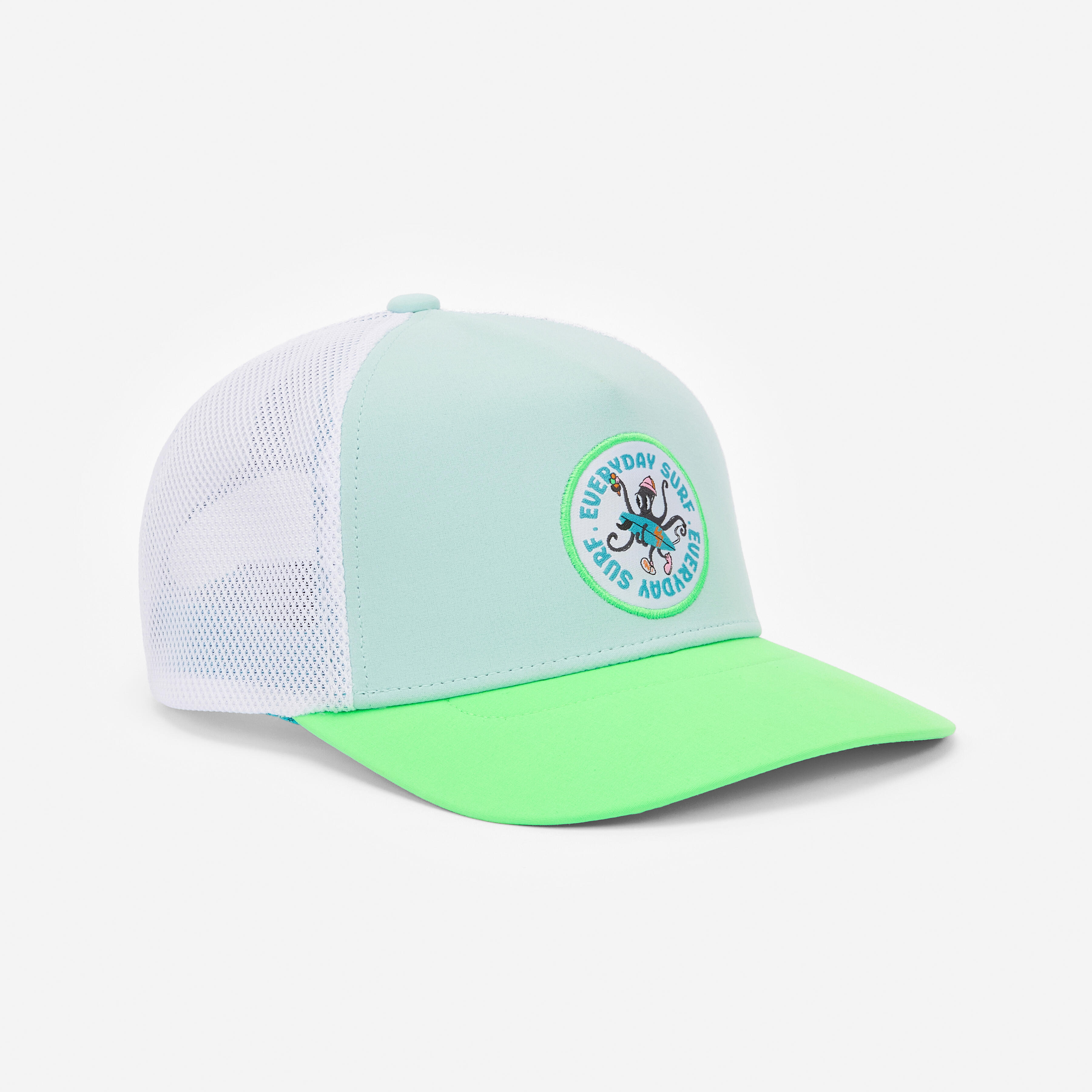Kids’ surfing trucker cap - Poulpy green