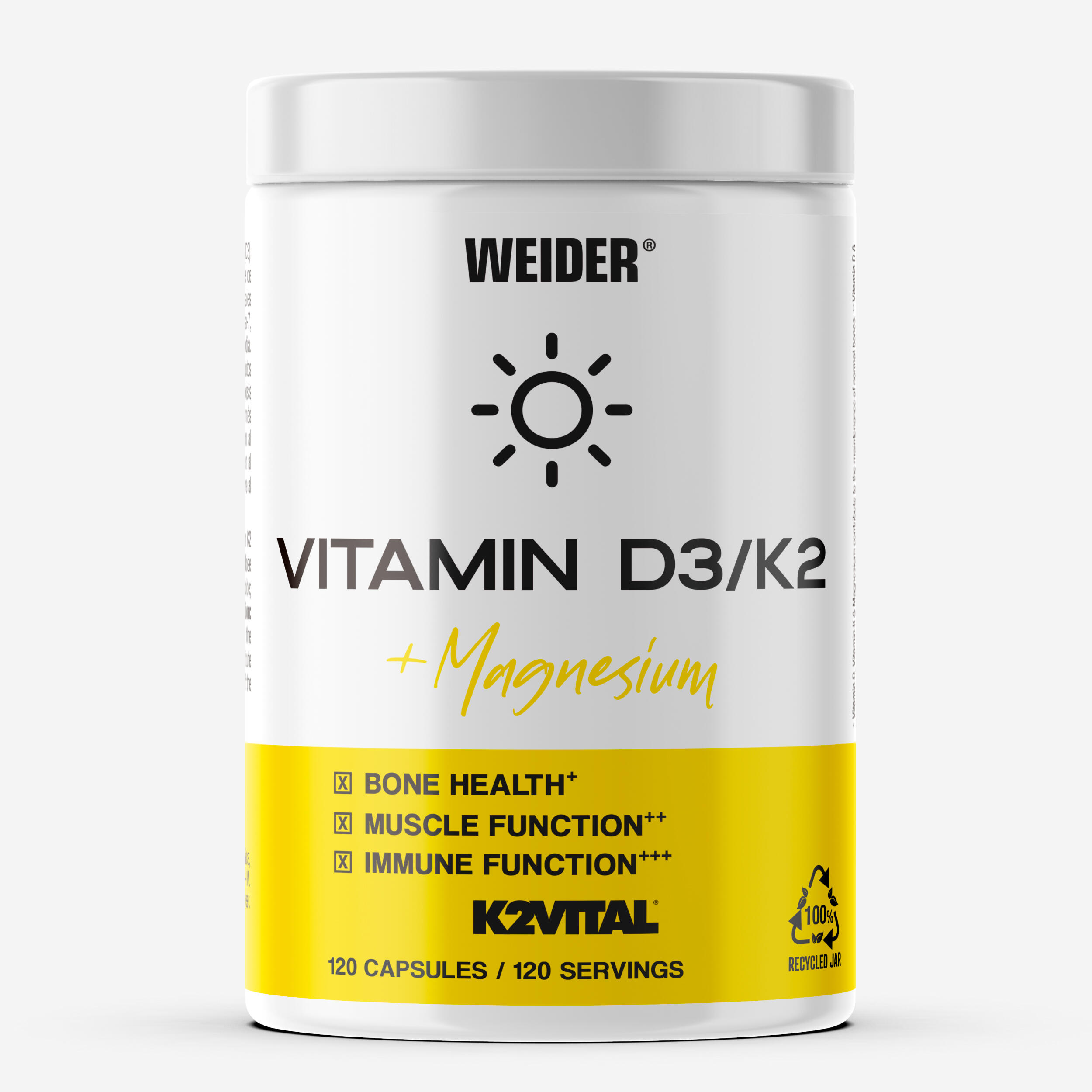 Vitamines D3/K2 120 gélules