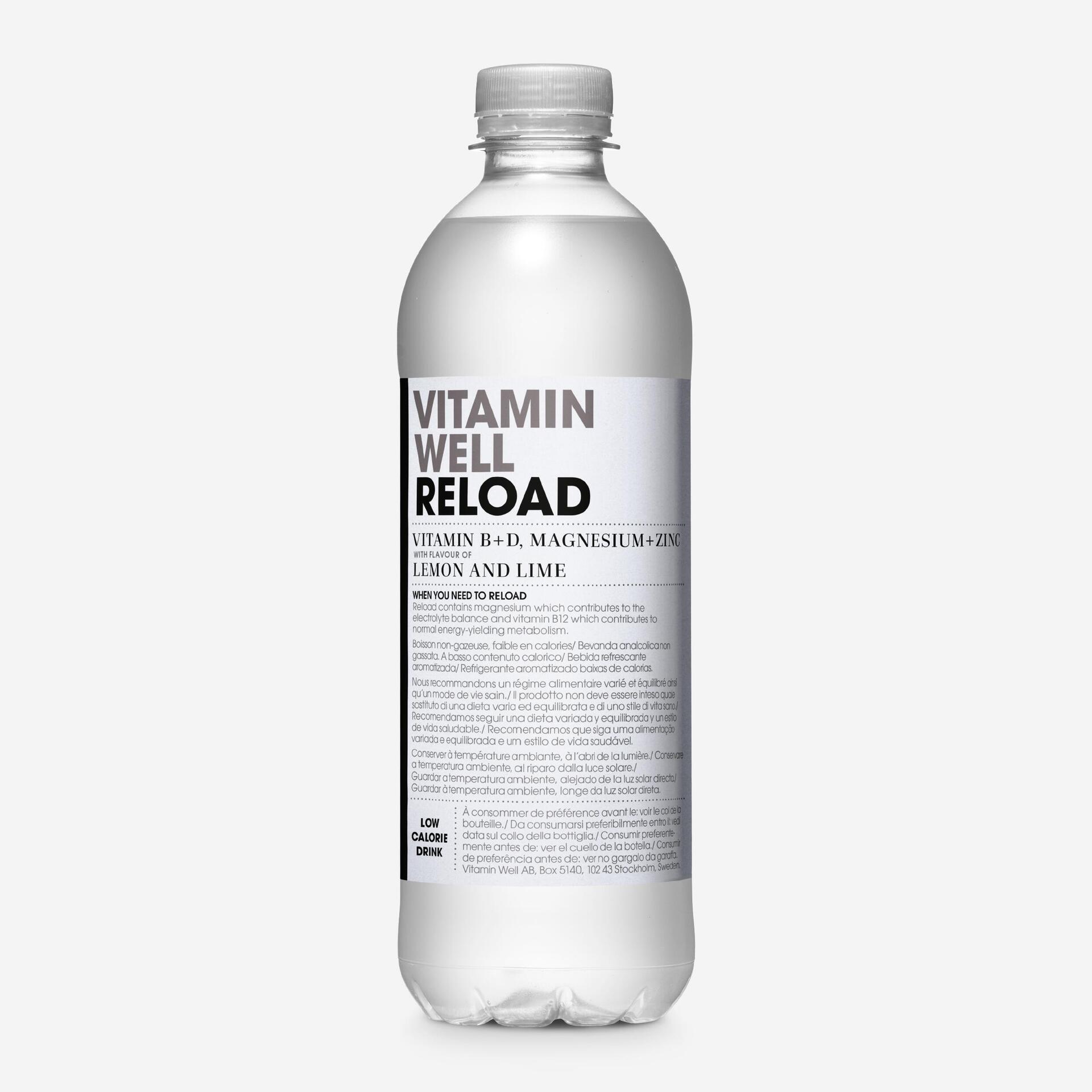 Boisson enrichie en vitamines citron, reload 500ml - Equipement Multisports - Soin, hydratation et nutrition du sportif - VITAMIN WELL-Decathlon PRO -