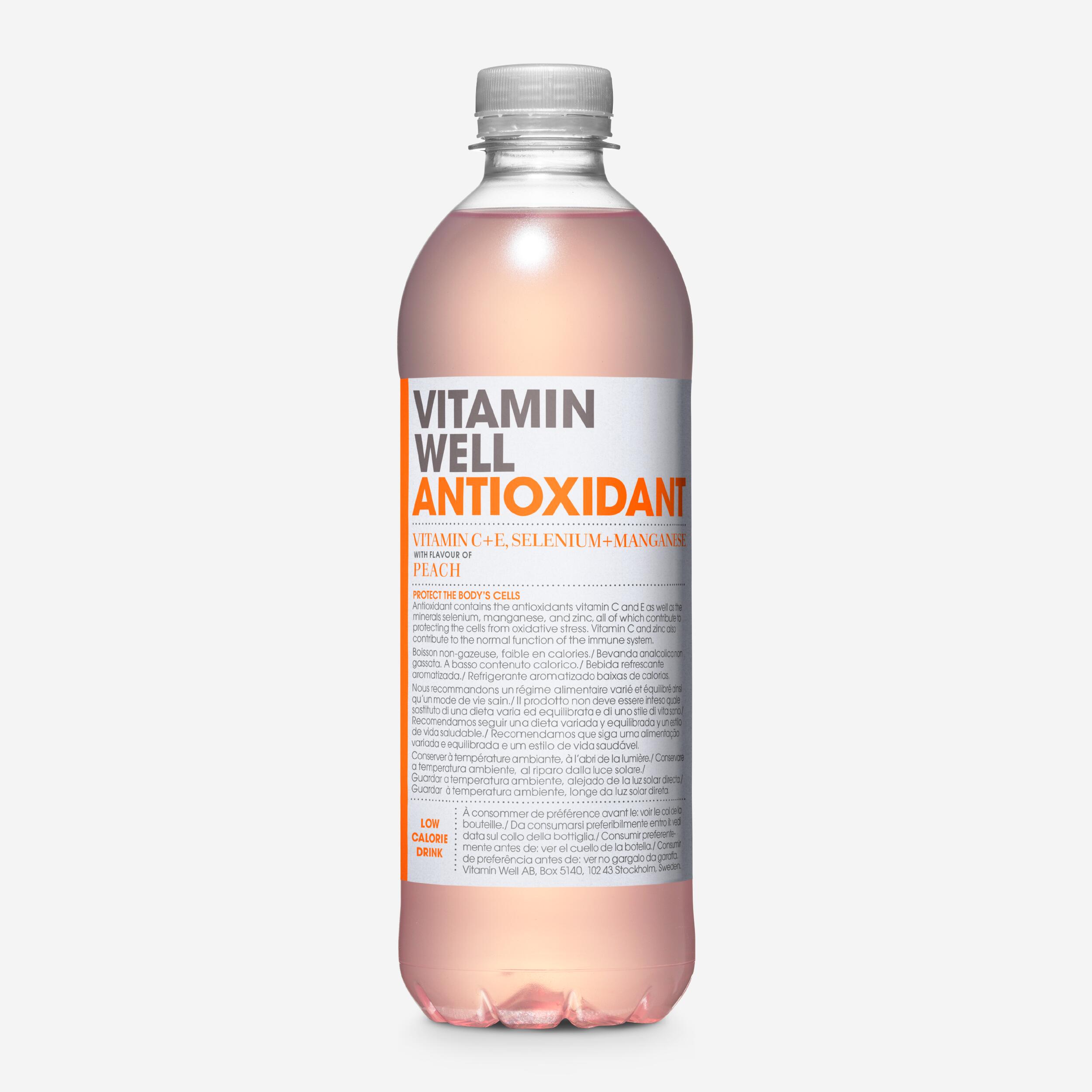 VITAMIN WELL VITAMIN WELL antioxidačný vitamínový nápoj s broskyňovou príchuťou 500 ml bez veľkosti