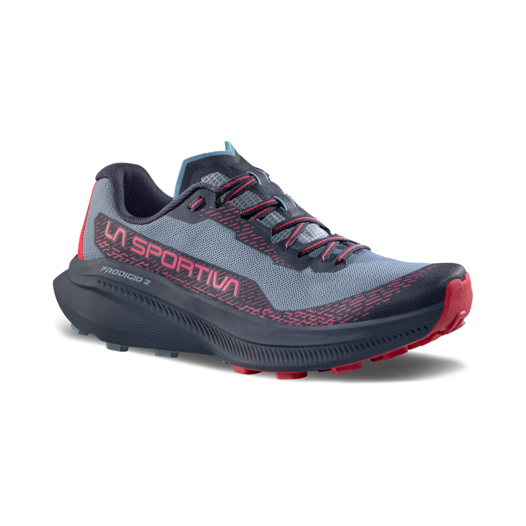 Chaussures de trail Running - La Sportiva Prodigio Femme LIMESTONE/AZALEA 5/8