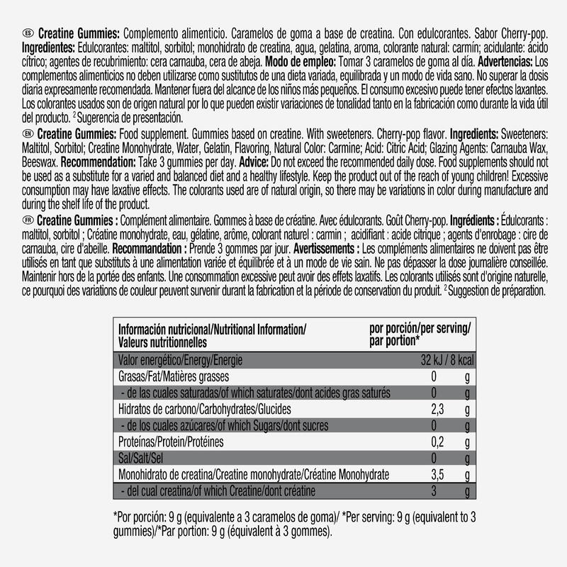 Gummies creatină micronizată cireșe x60