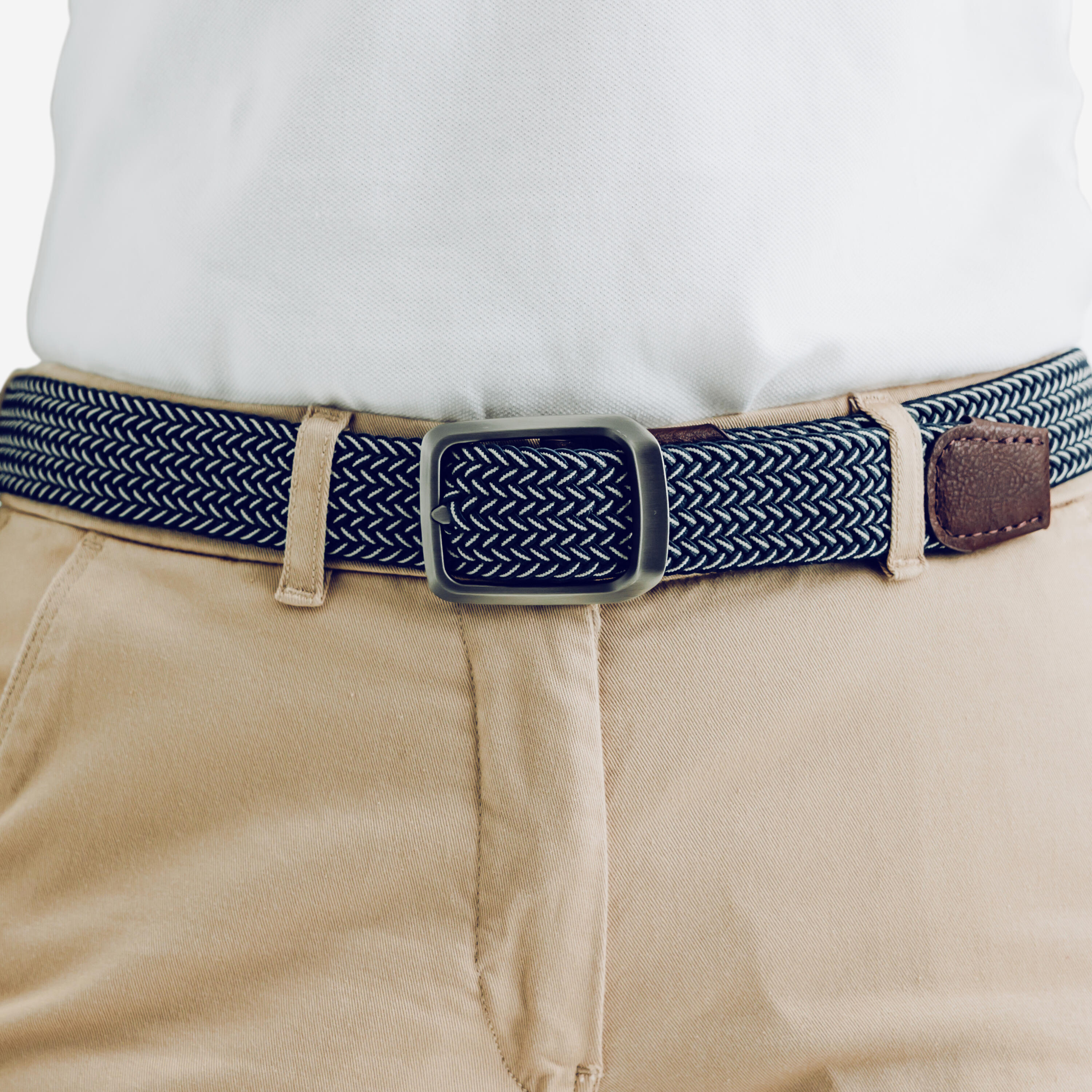 Cintura golf adulto estensibile blu-beige 3/9