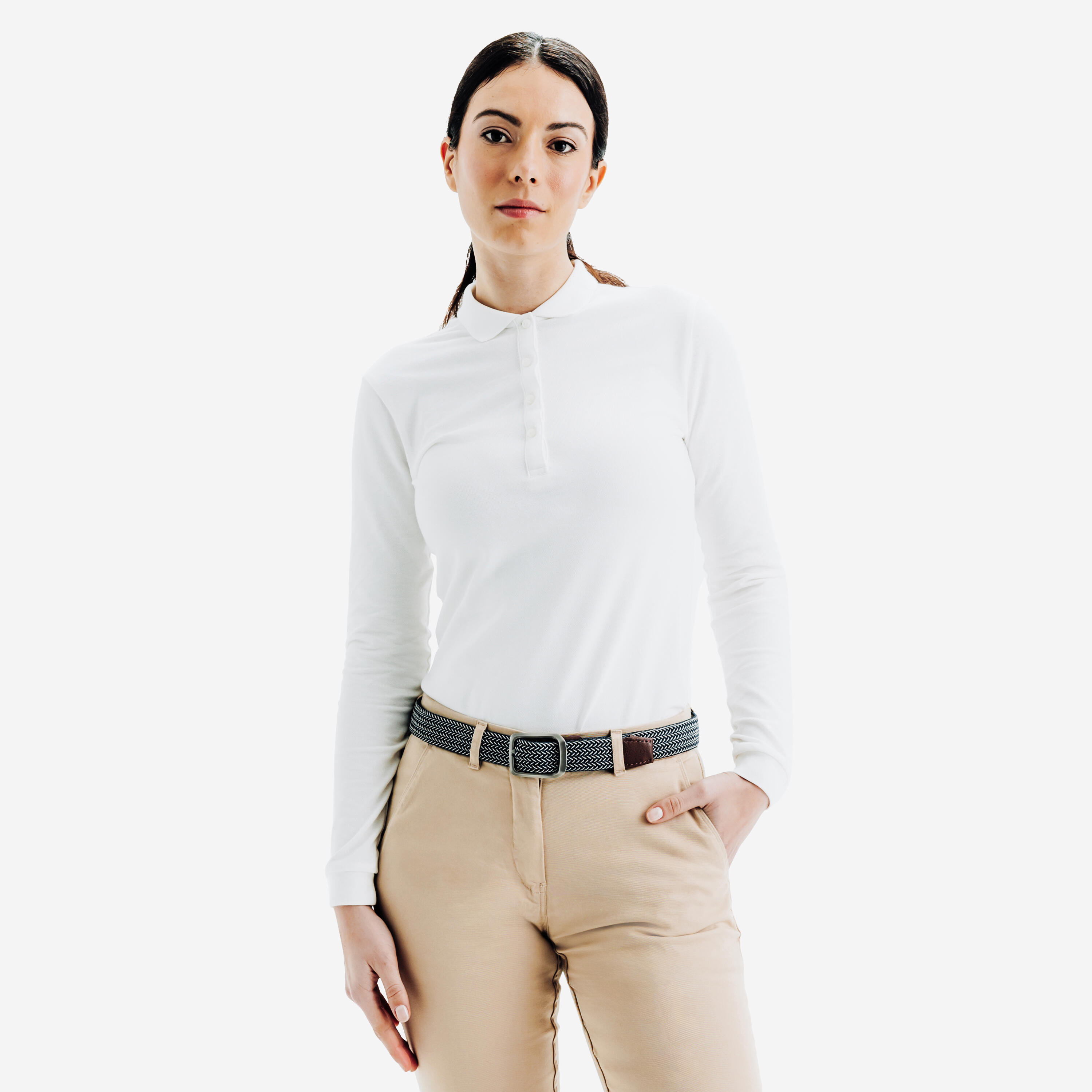 Cintura golf adulto estensibile blu-beige 8/9