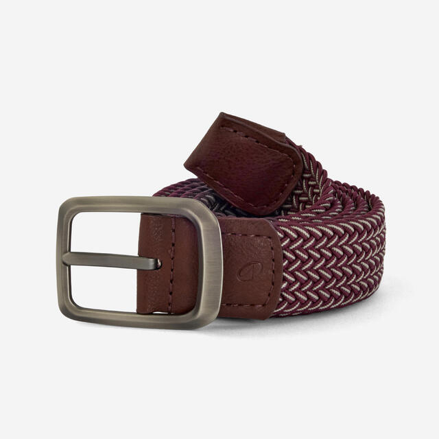 Golf Gürtel geflochten - lila/beige