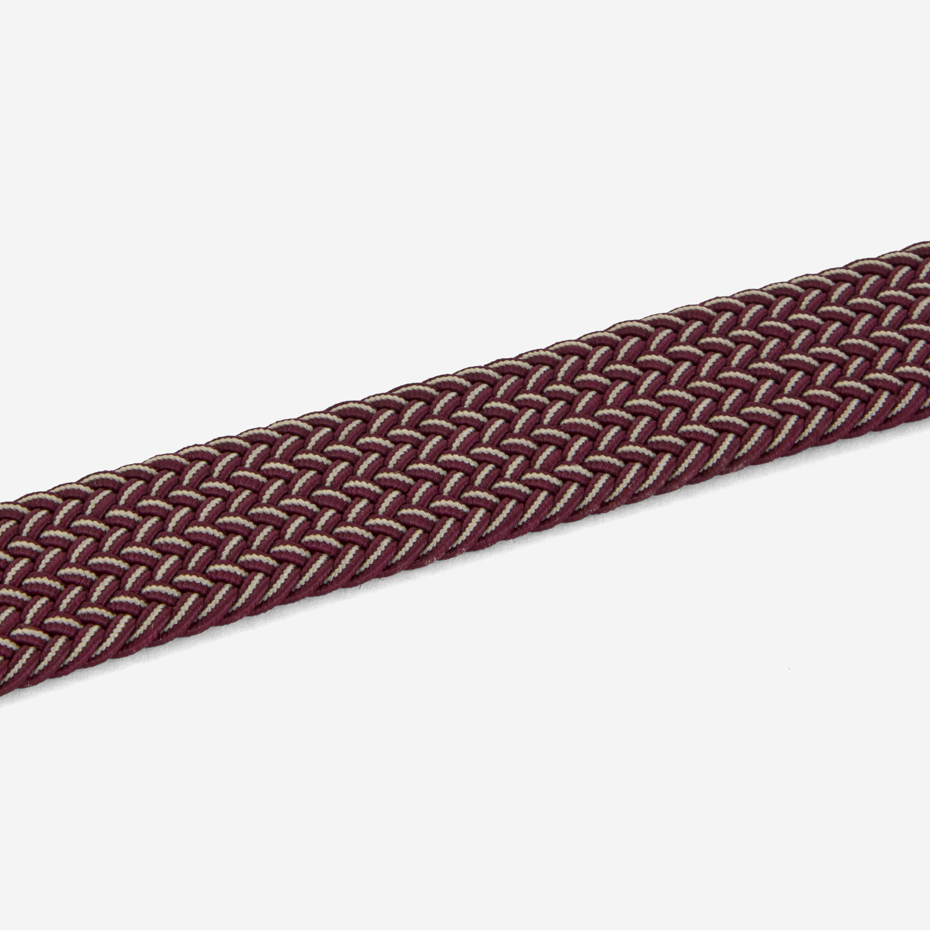 Elastische en rekbare gevlochten golfriem paars/beige 2/9