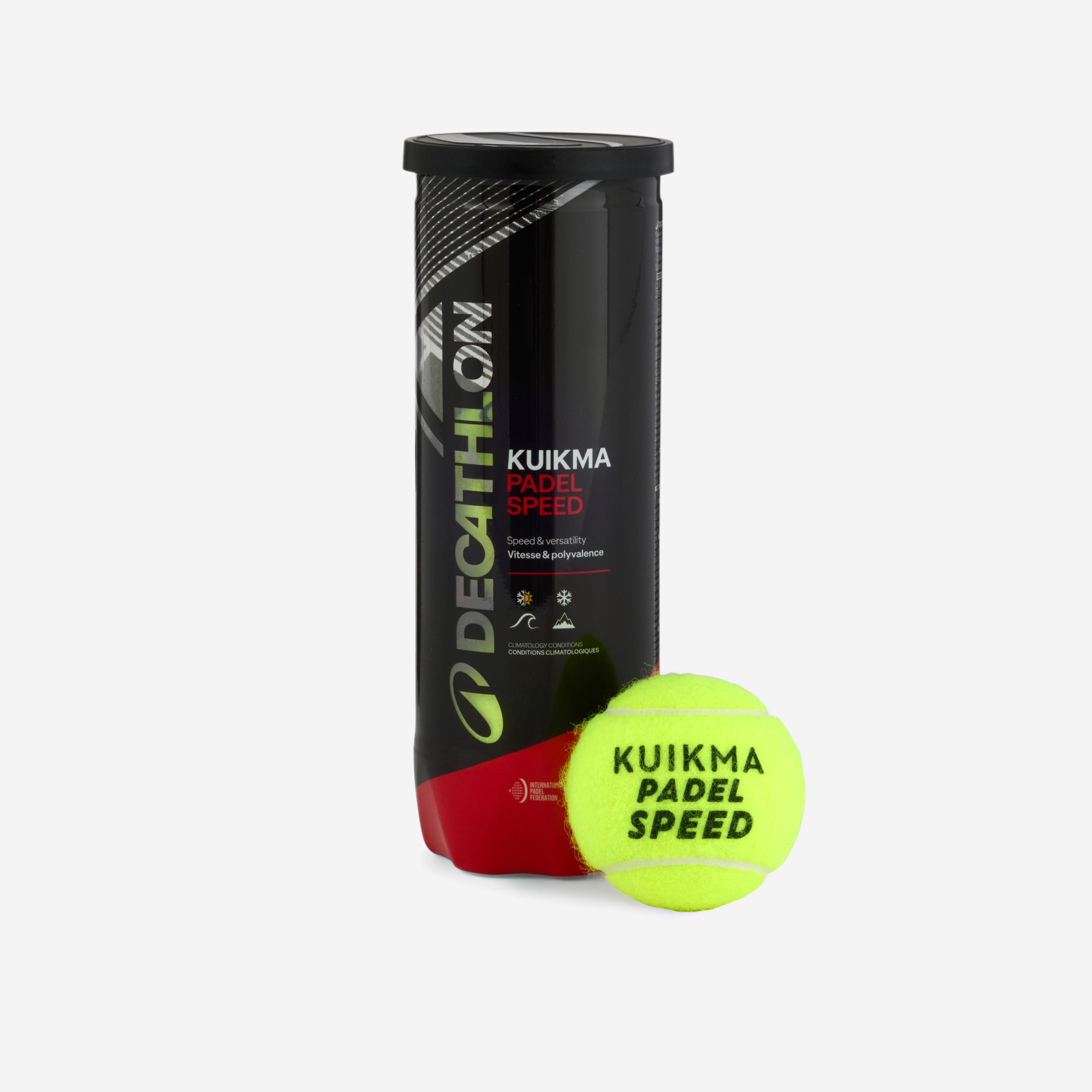 Pressurised Padel Balls Kuikma PB Speed - Pack of 3