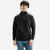 Pull de golf col montant zippé 100% coton Homme, MW500 noir