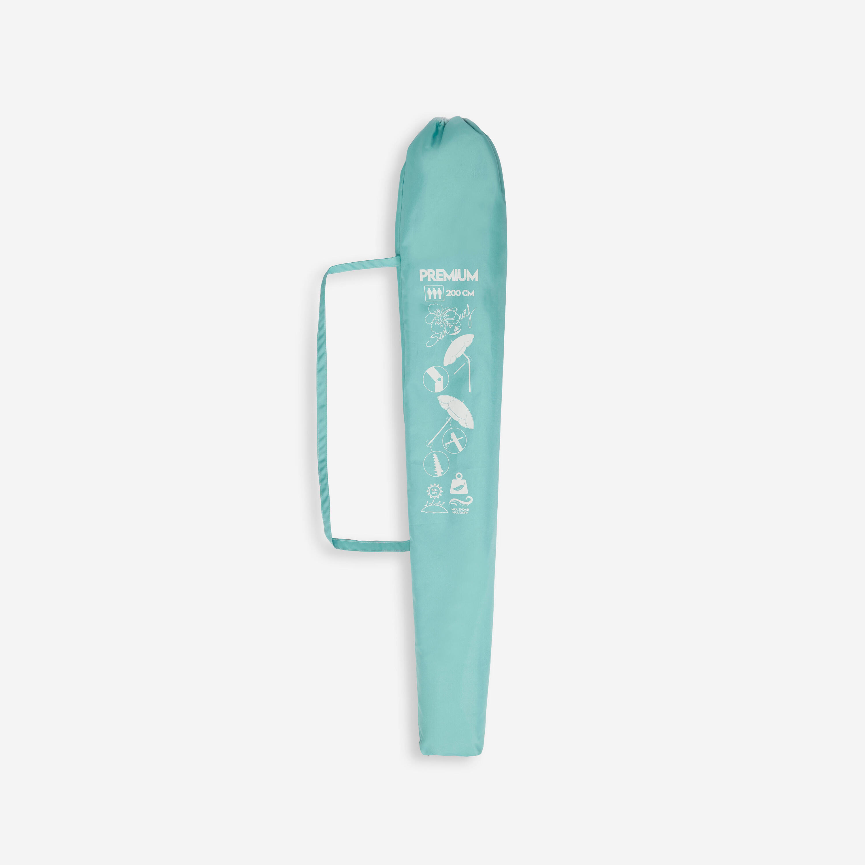 Parasol de plage Premium inclinable 200 cm - vert 10/10