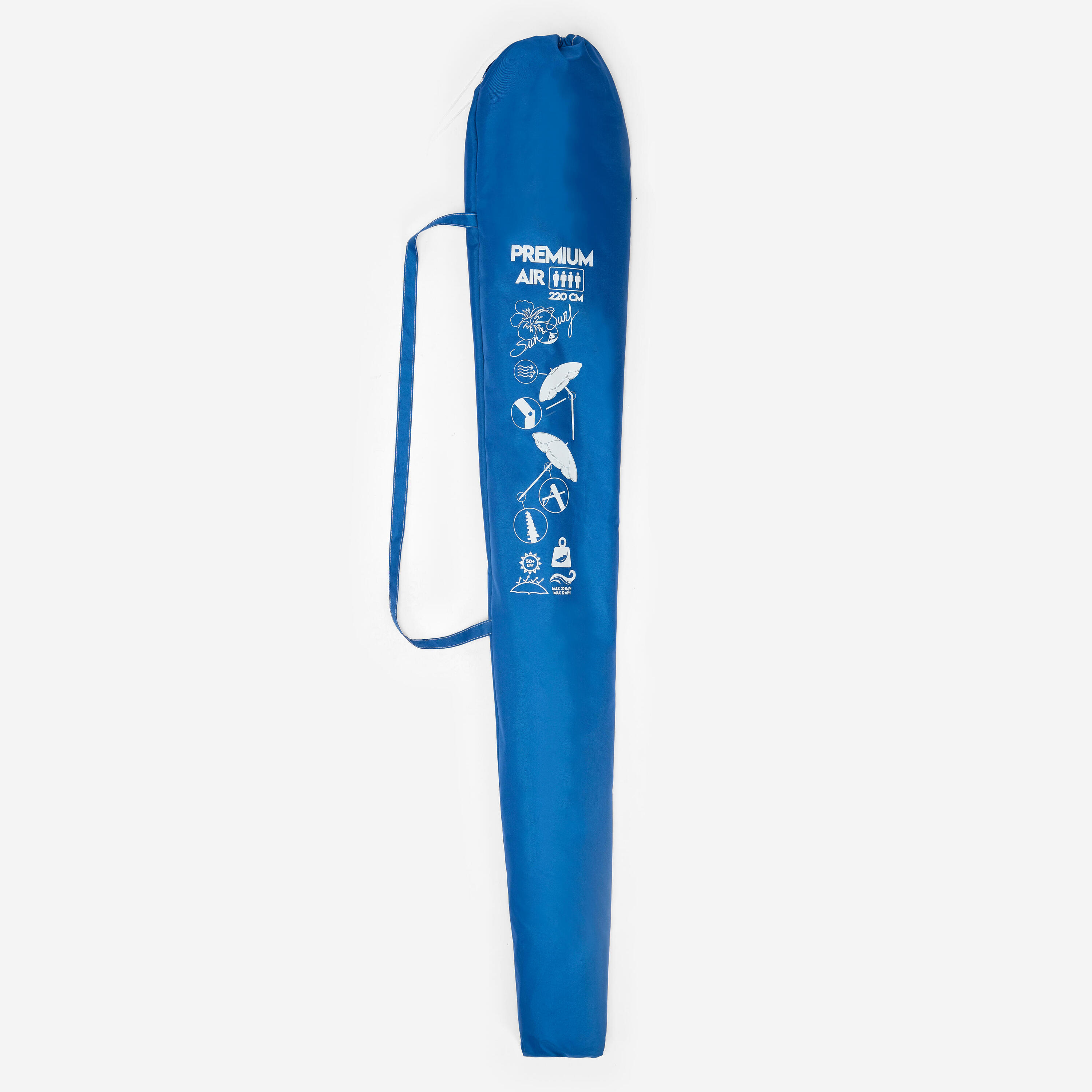 Premium Strandschirm neigbar 220 cm - blau 9/9