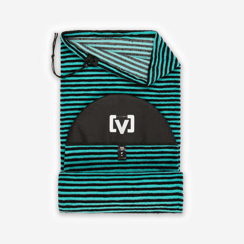 Husă placă de surf tip șosetă 8' Victory Negru Verde