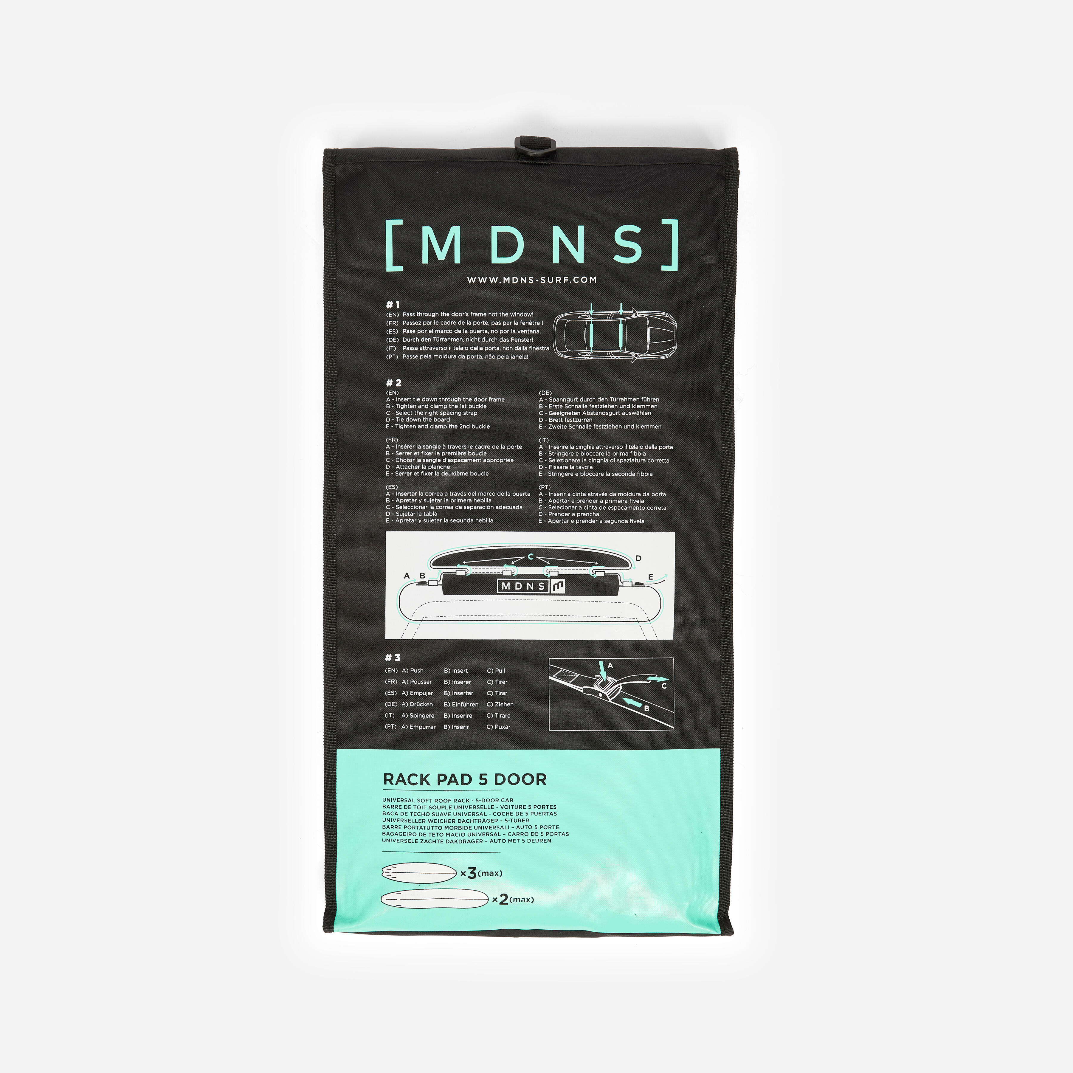 MDNS MDNS Strešné nosiče na surf Madness čierne bez · záber 5
