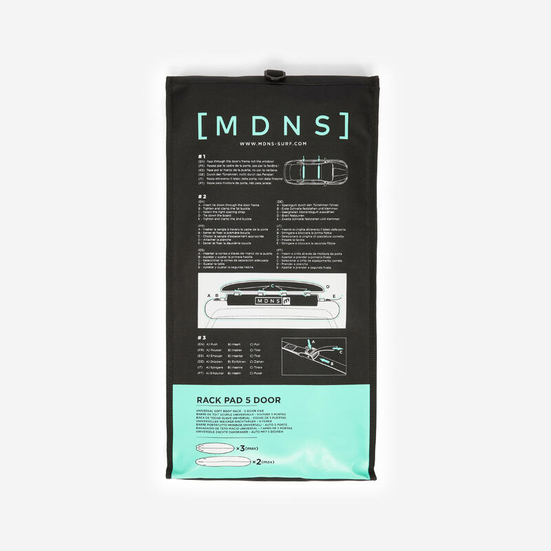 Bare de plafon autovehicul pentru placa de surf Madness Negru