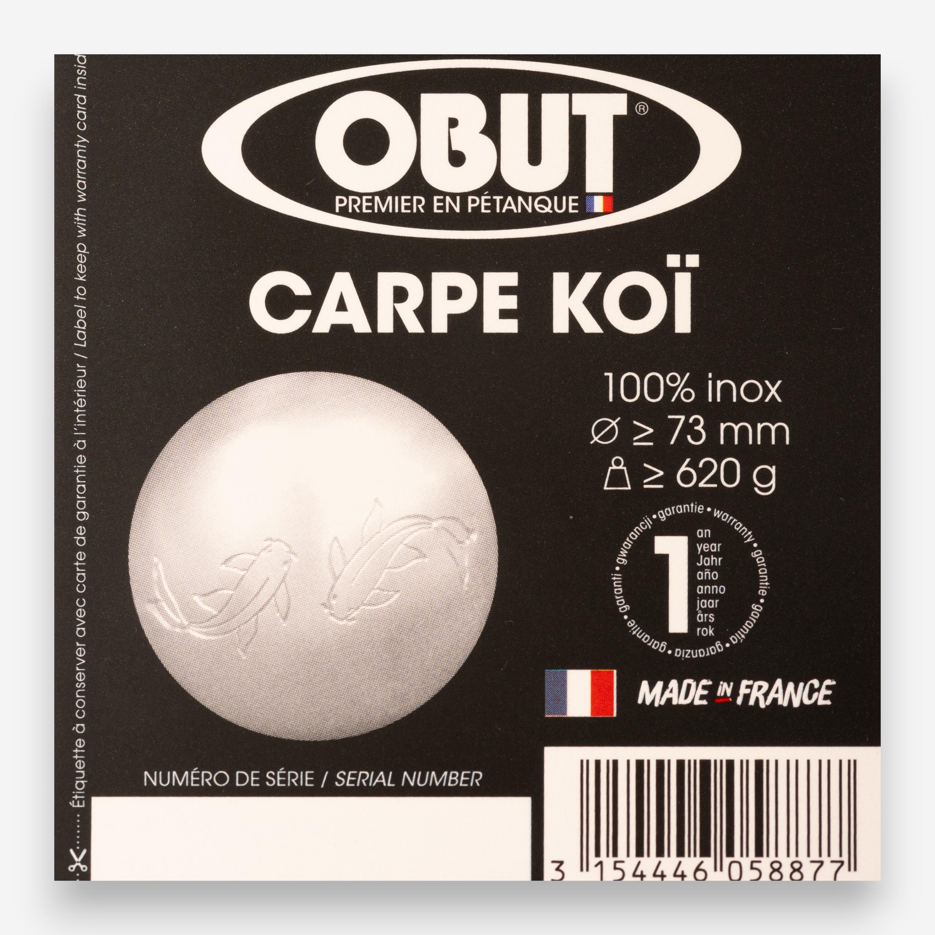 Koule na rekreační pétanque nerezové Kapr Koï 2/4