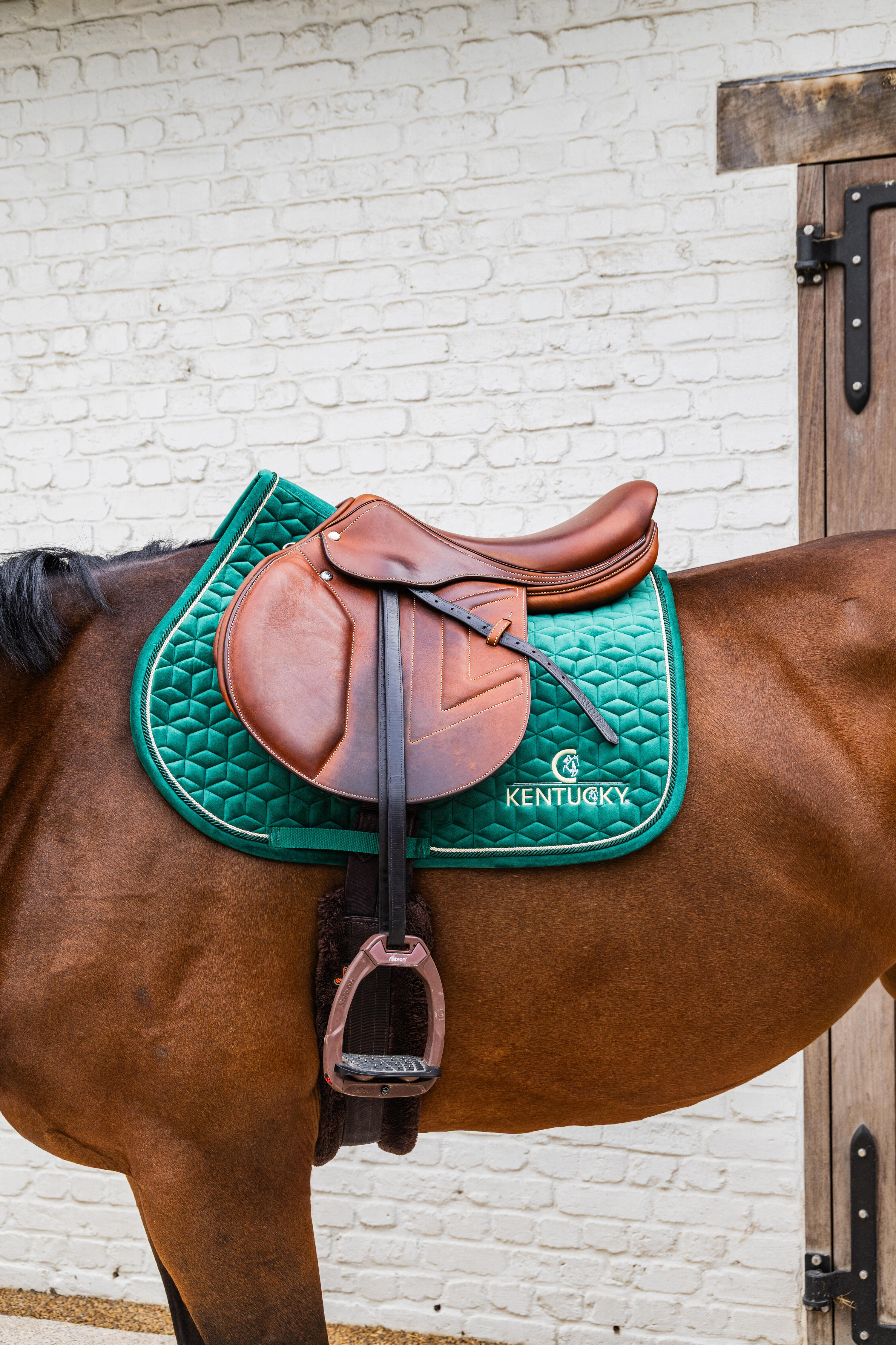 Suadouro de Equitação Kentucky Velvet Verde 3/4