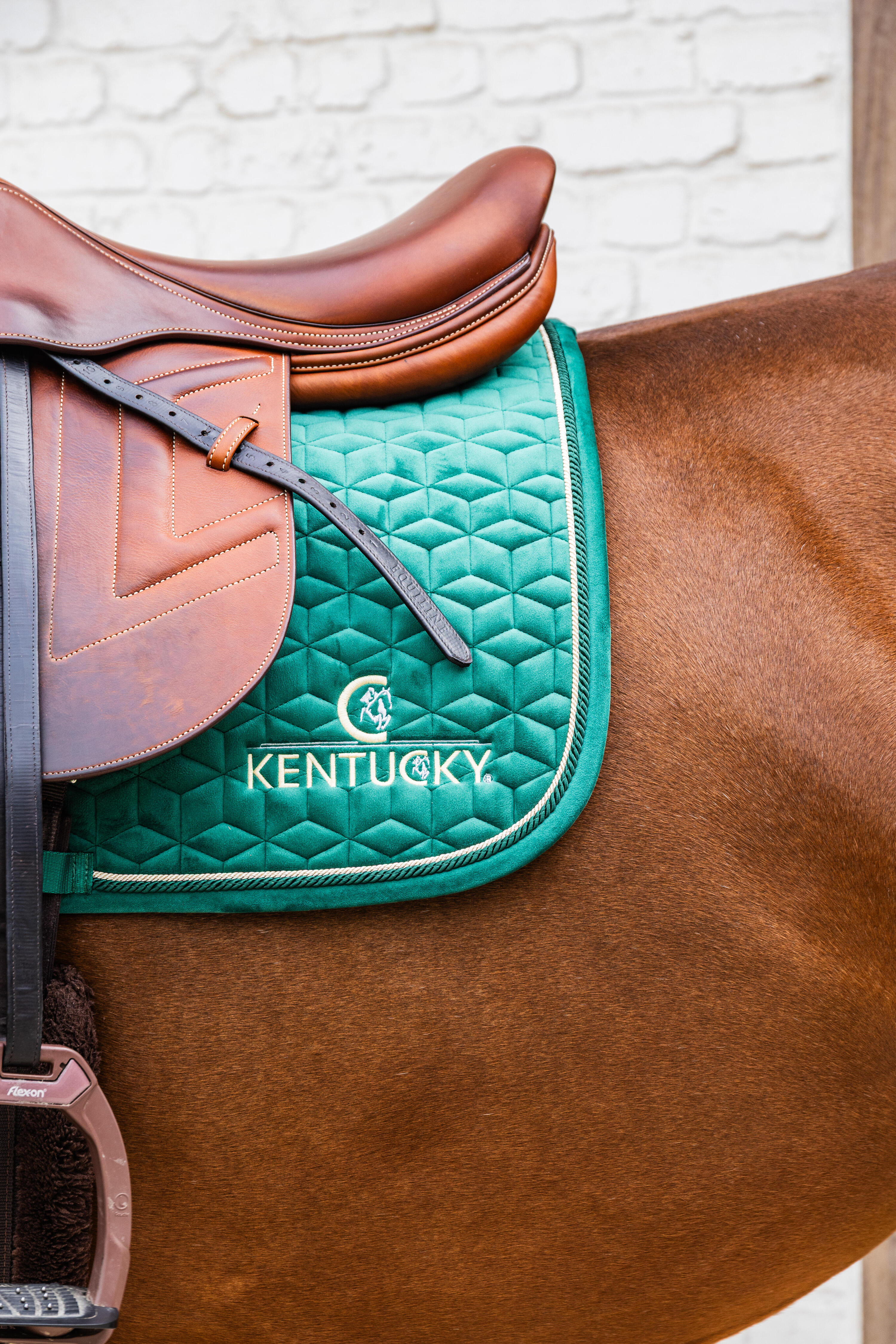 Suadouro de Equitação Kentucky Velvet Verde 2/4
