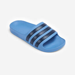 Claquette de piscine enfant, Adilette ray bleu