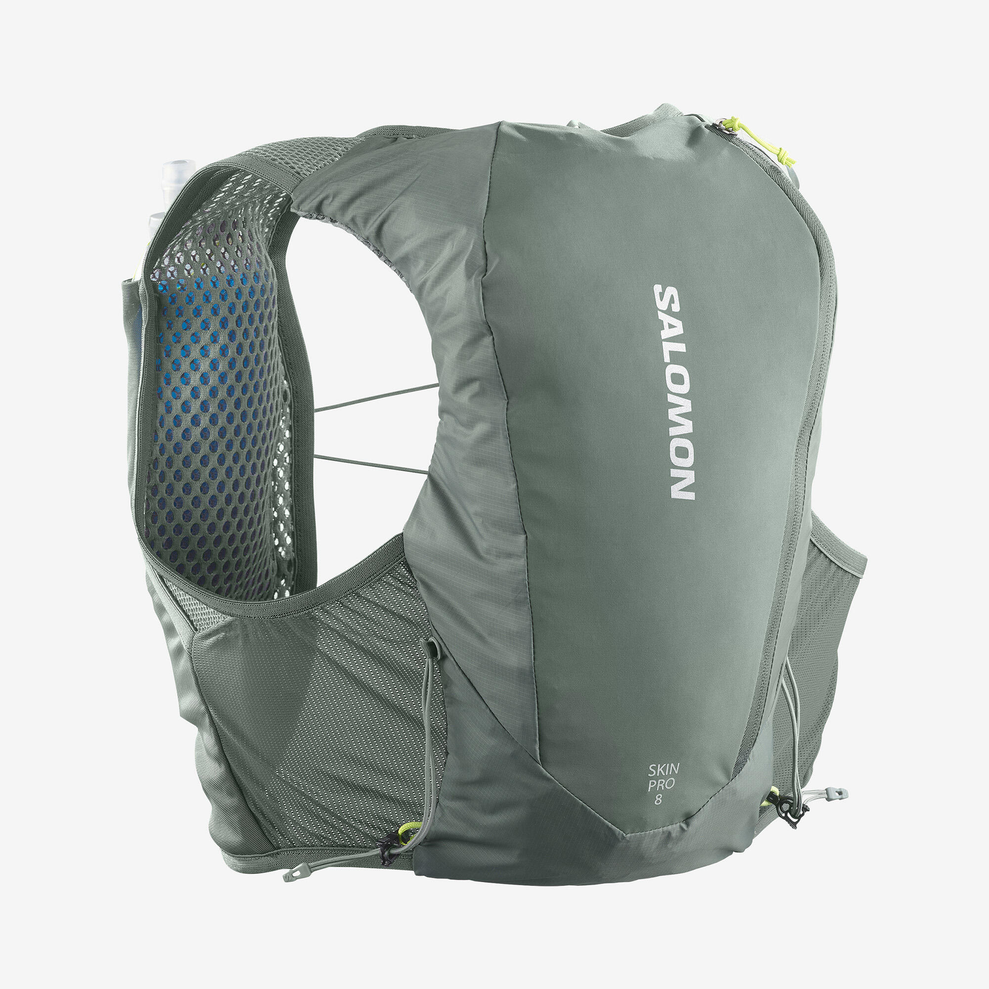 Trailbag 8L Salomon Skin Pro 8 inkl. Trinkflaschen, grün 4/8