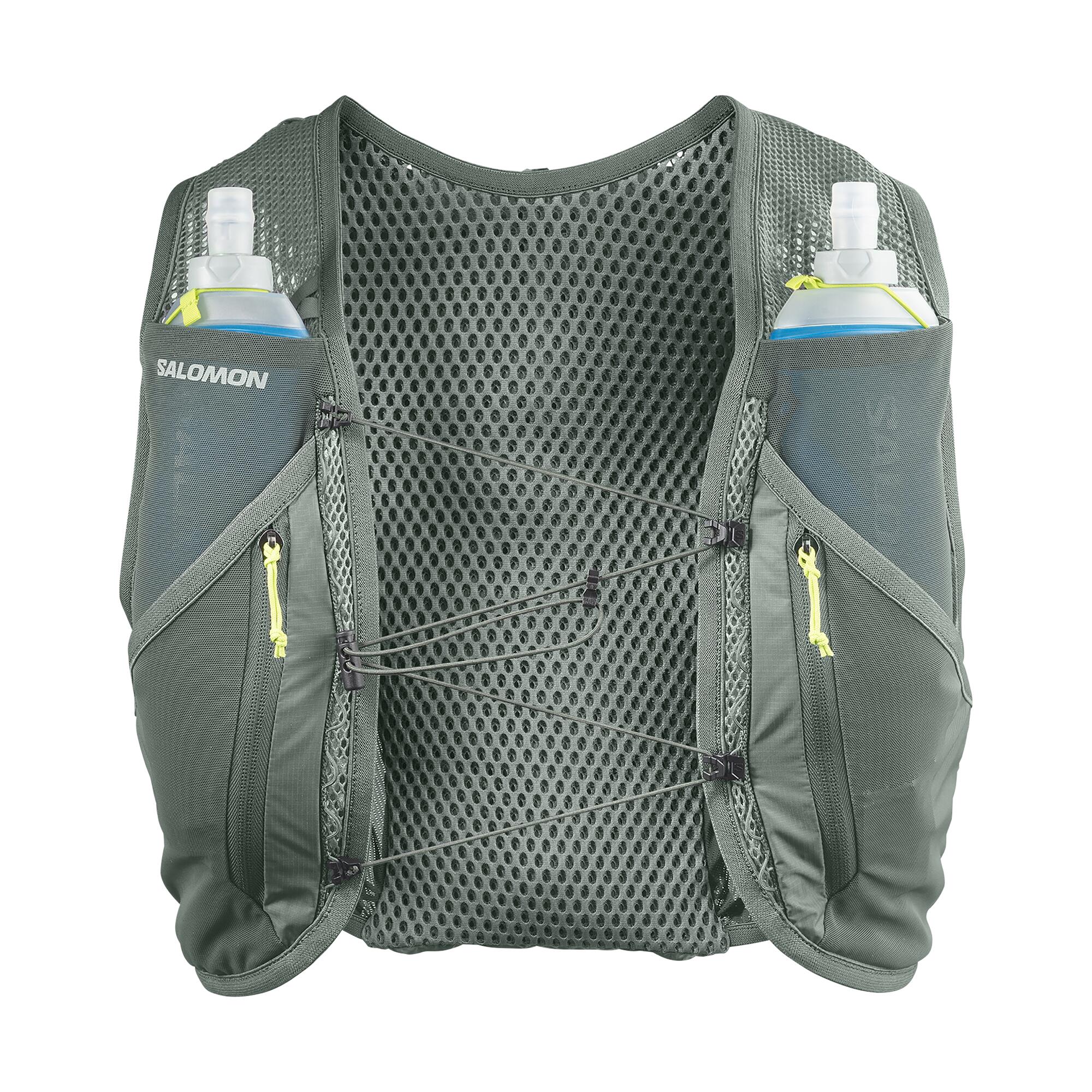 Trailbag 8L Salomon Skin Pro 8 inkl. Trinkflaschen, grün 2/8
