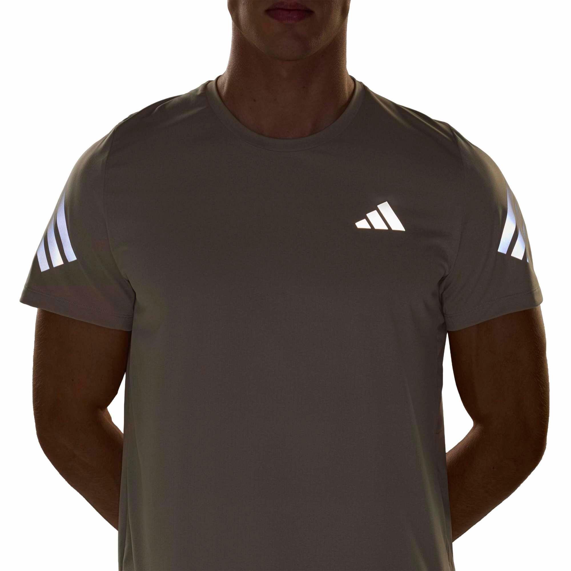 T-shirt de running respirant et réfléchissant homme, Adidas ADI365 marron 8/8