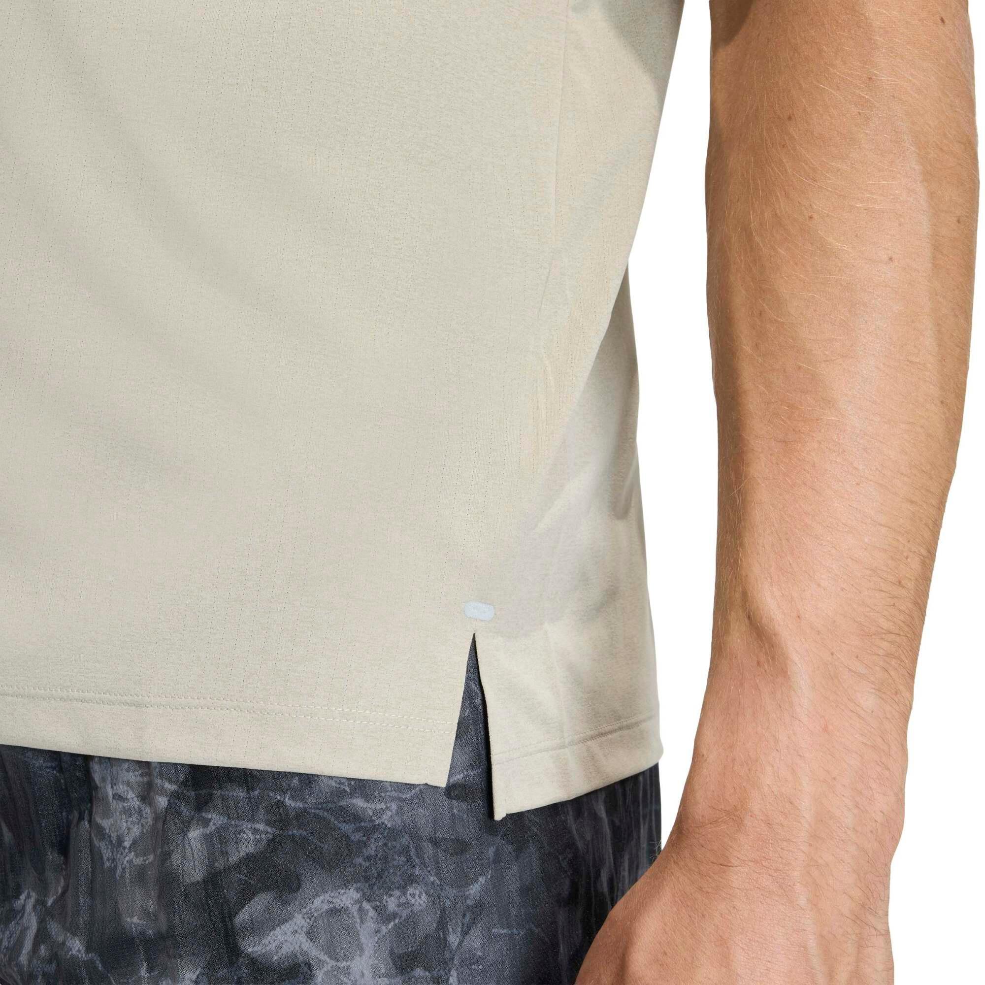 T-shirt de running respirant et réfléchissant homme, Adidas ADI365 marron 7/8