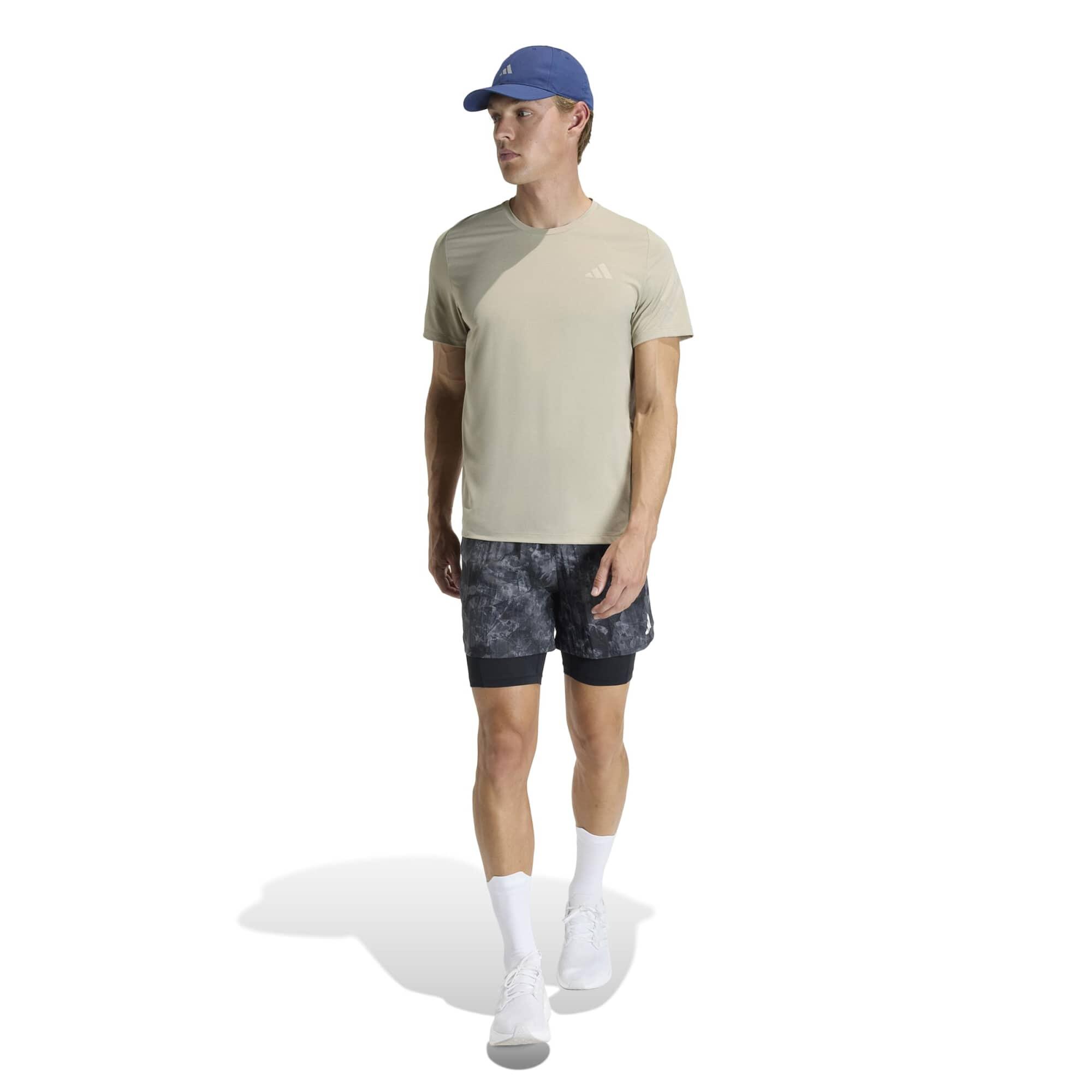 T-shirt de running respirant et réfléchissant homme, Adidas ADI365 marron 5/8