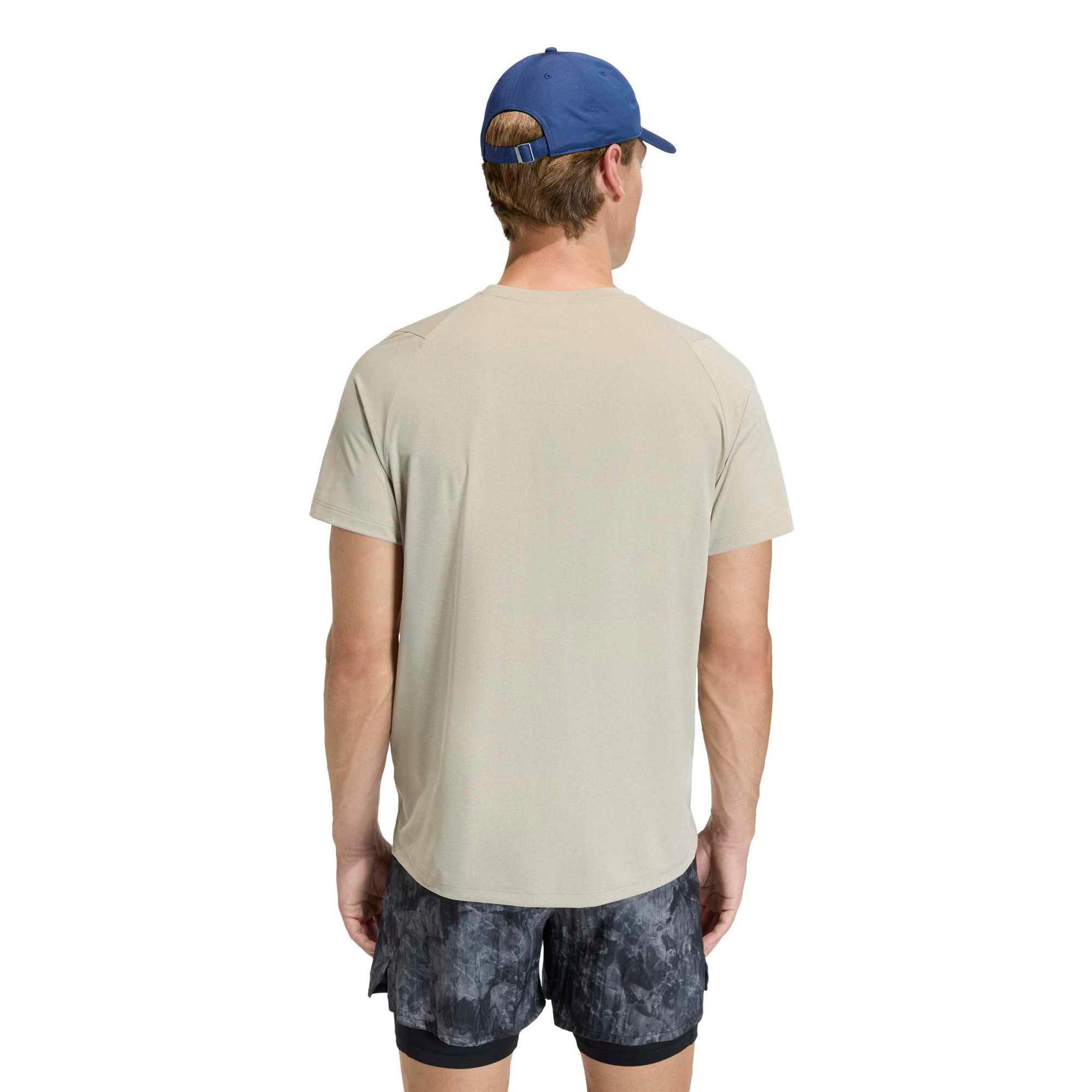 T-shirt de running respirant et réfléchissant homme, Adidas ADI365 marron 3/8
