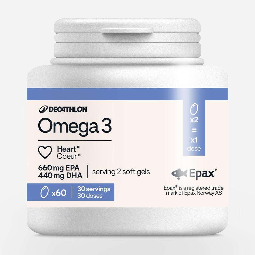 Omega 3 EPA ir DHE sertifikuotos EPAX® kapsulės, 60 vienetų