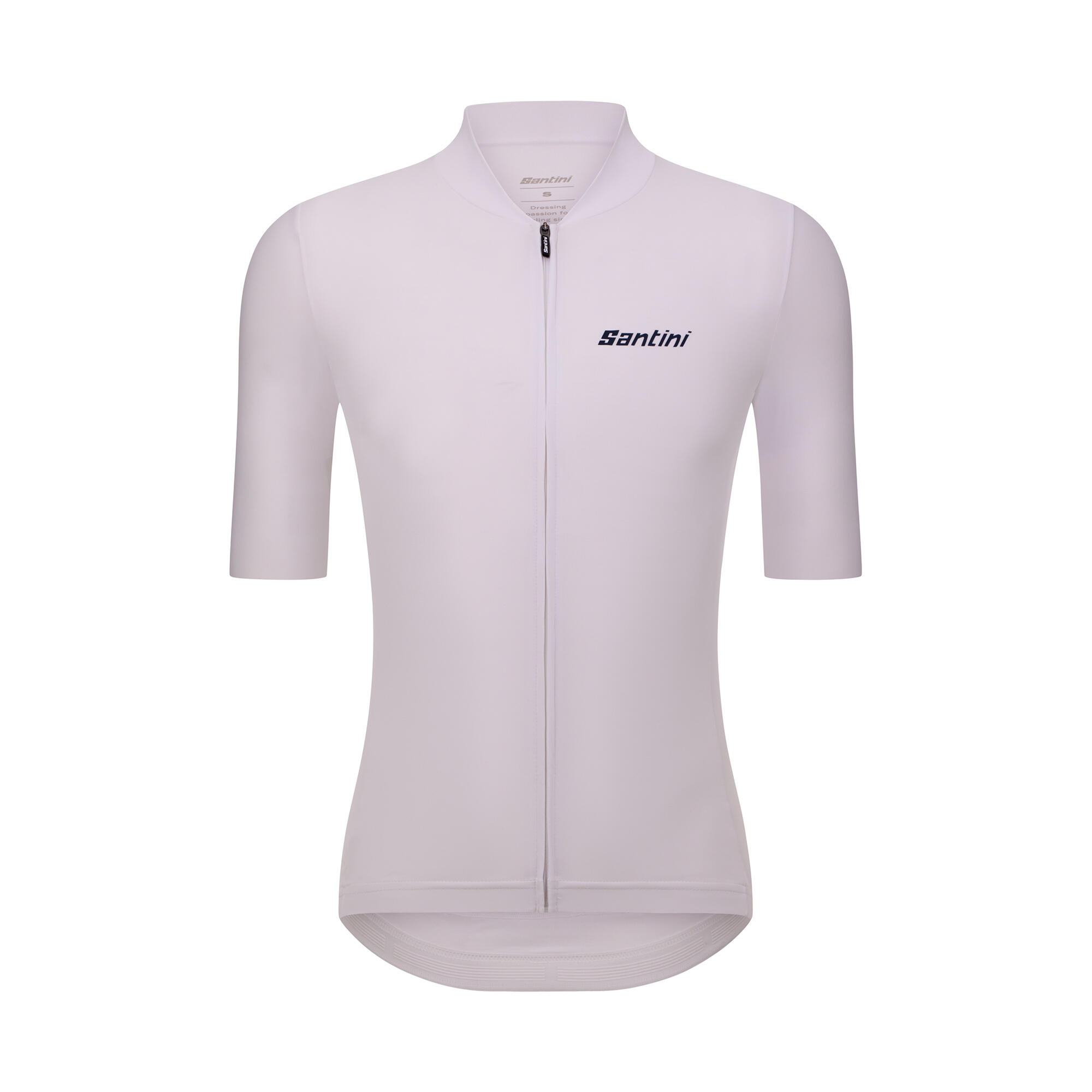 Maglia ciclismo unisex Premium Santini bianca taglio slim 11/14