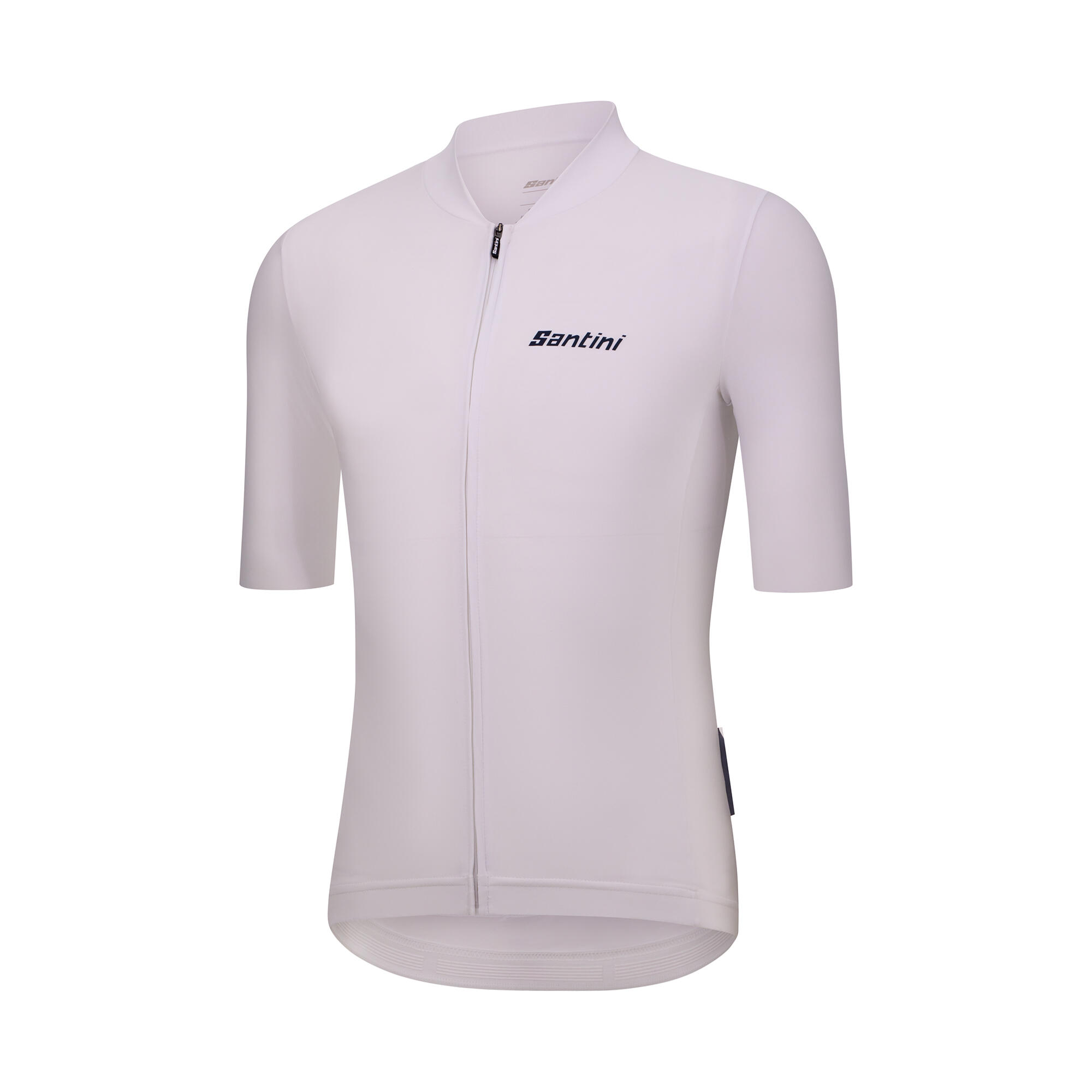 Maglia ciclismo unisex Premium Santini bianca taglio slim 14/14