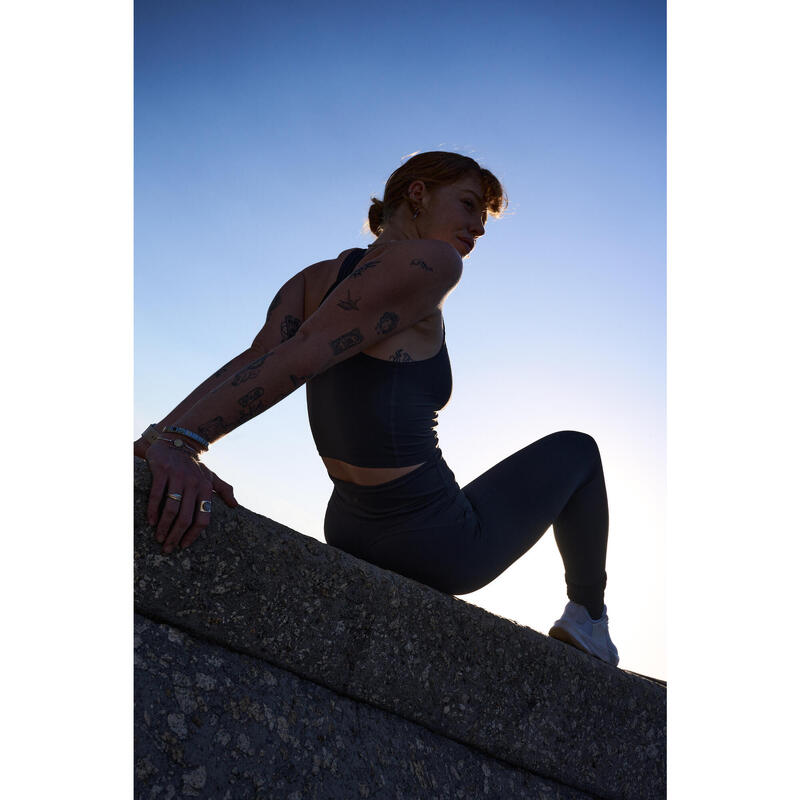 Colanți de sport cu talie înaltă, modelatori, Gri Damă