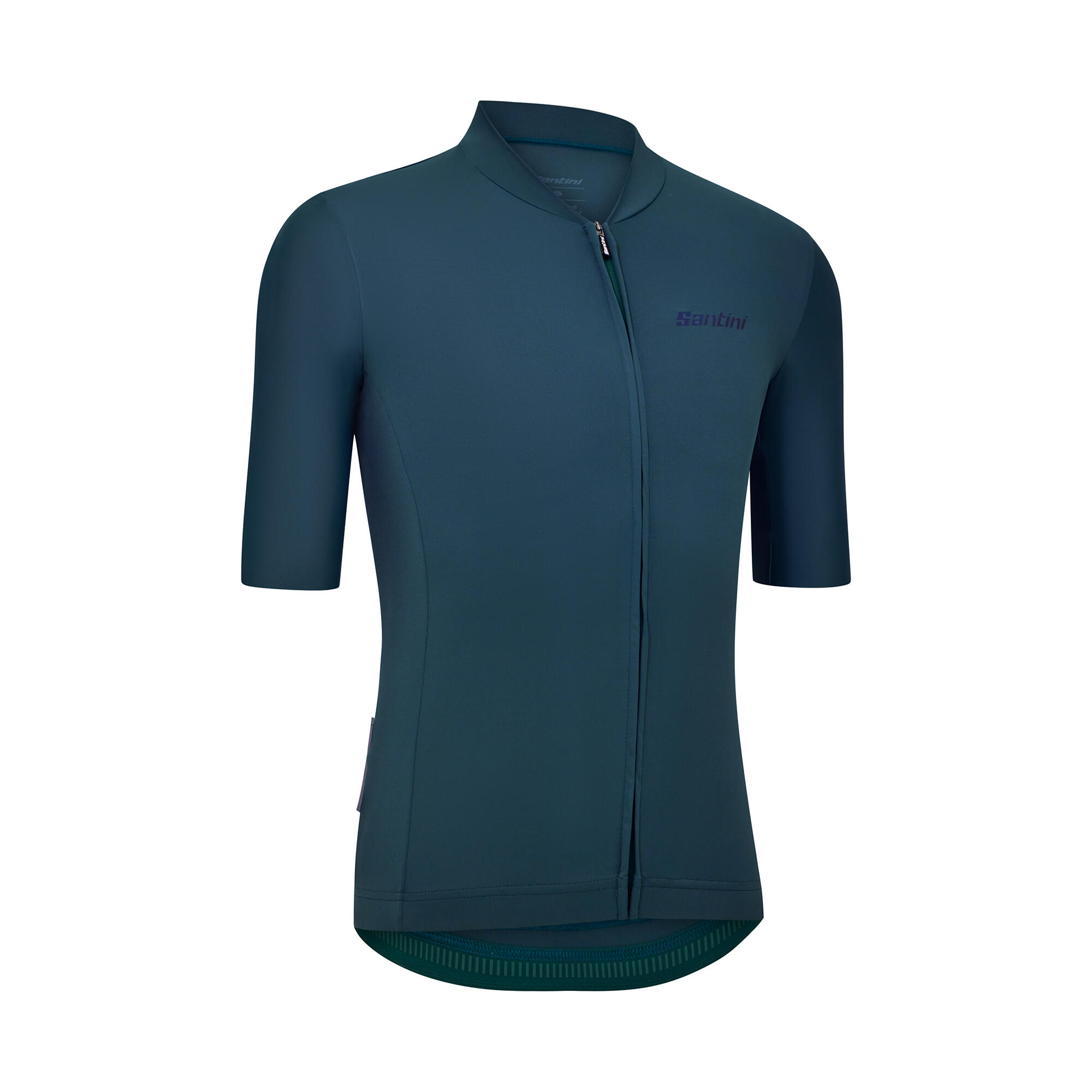Maglia ciclismo unisex Premium Santini teal taglio slim 12/13