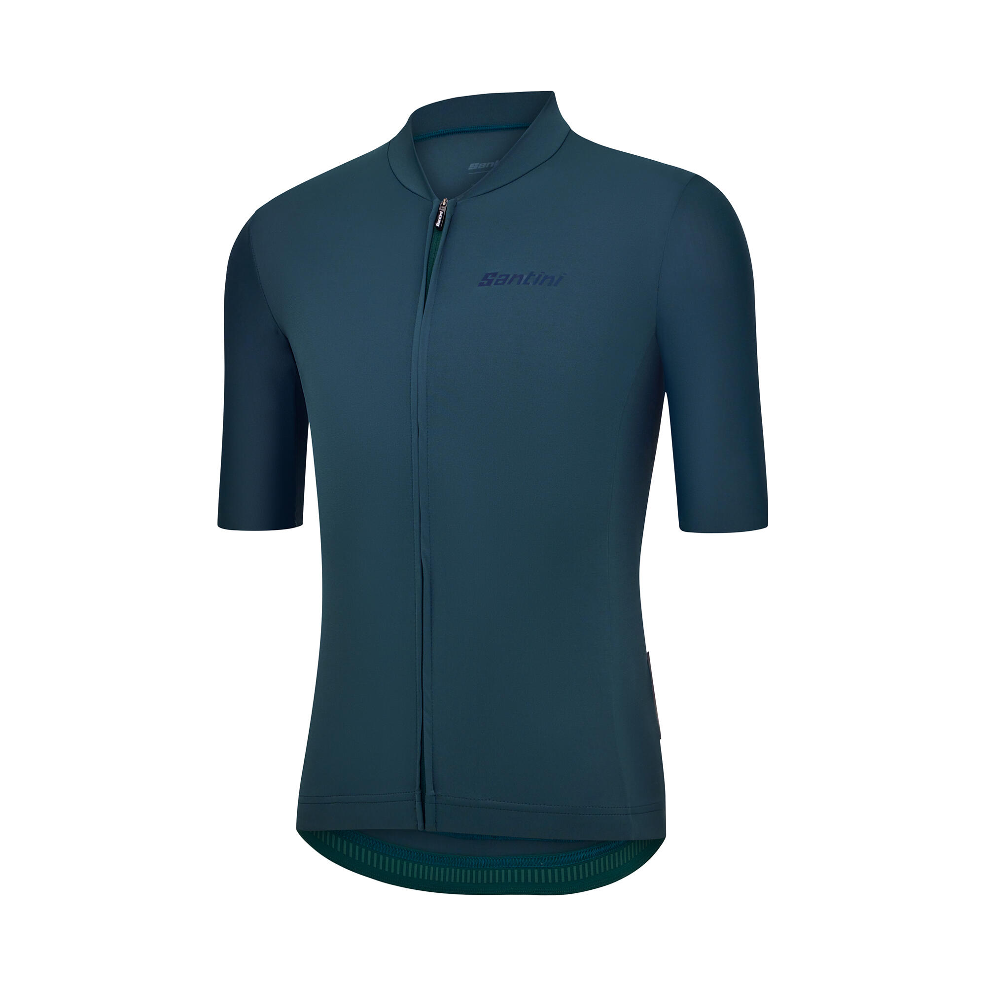 Maglia ciclismo unisex Premium Santini teal taglio slim 10/13