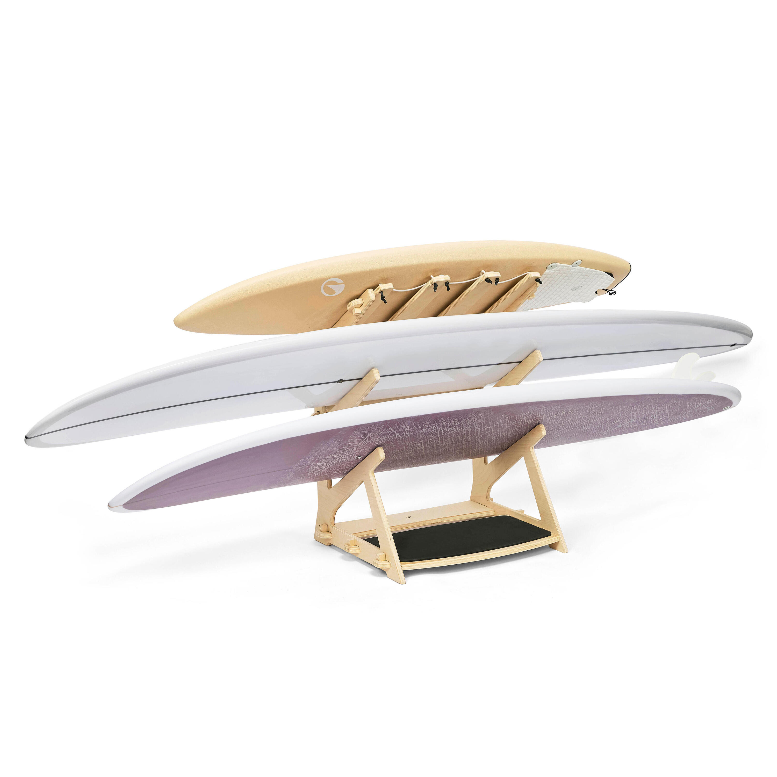 WilTec Rack Double Mural Universel - 355 x 20 x 580 mm - Support de Rangement pour 2 Planches Surf Snowboard Wakeboard Skateboard Skis - Stockage matériel de Sport
