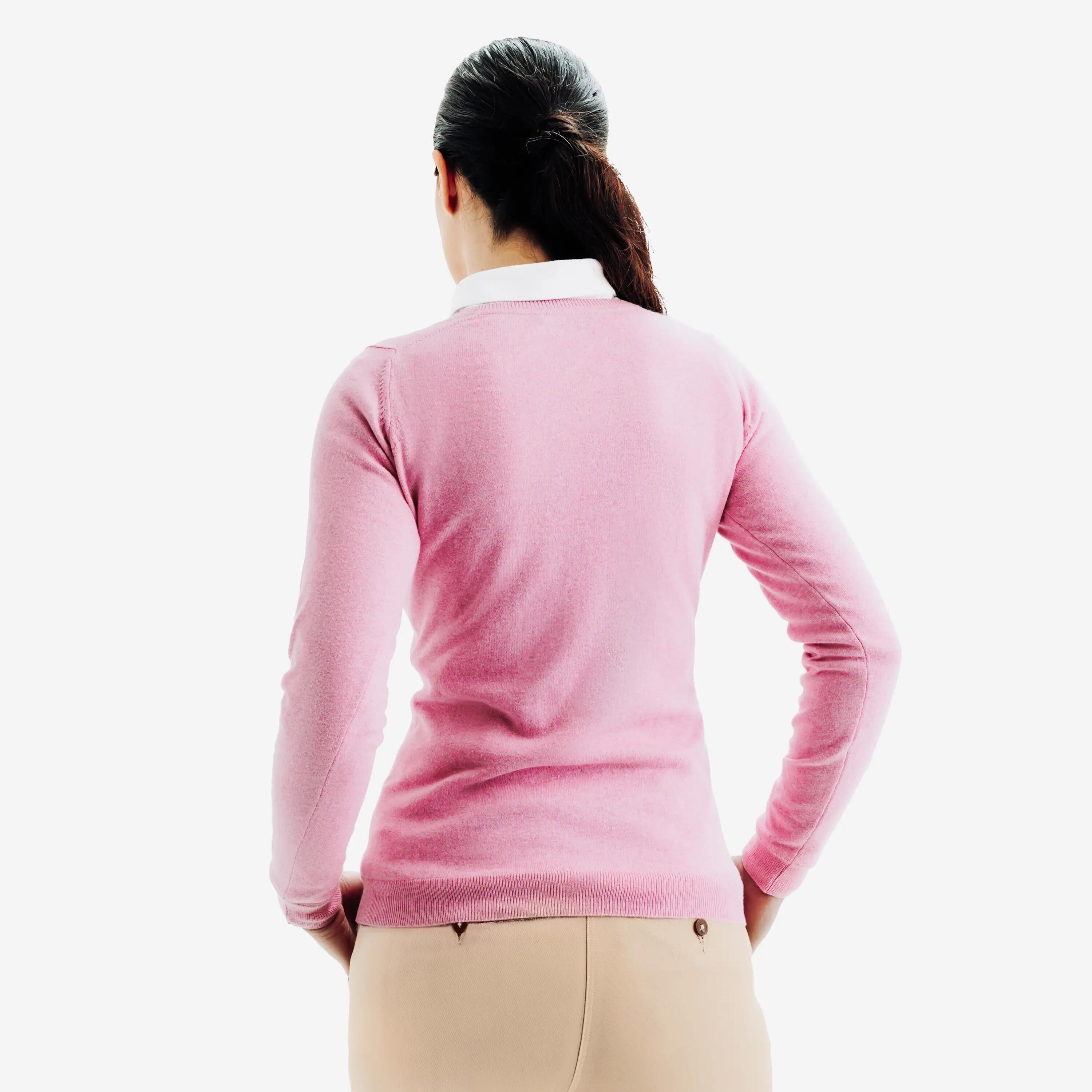 Sweter do golfa damski Inesis MW100 dekolt w serek 4/6