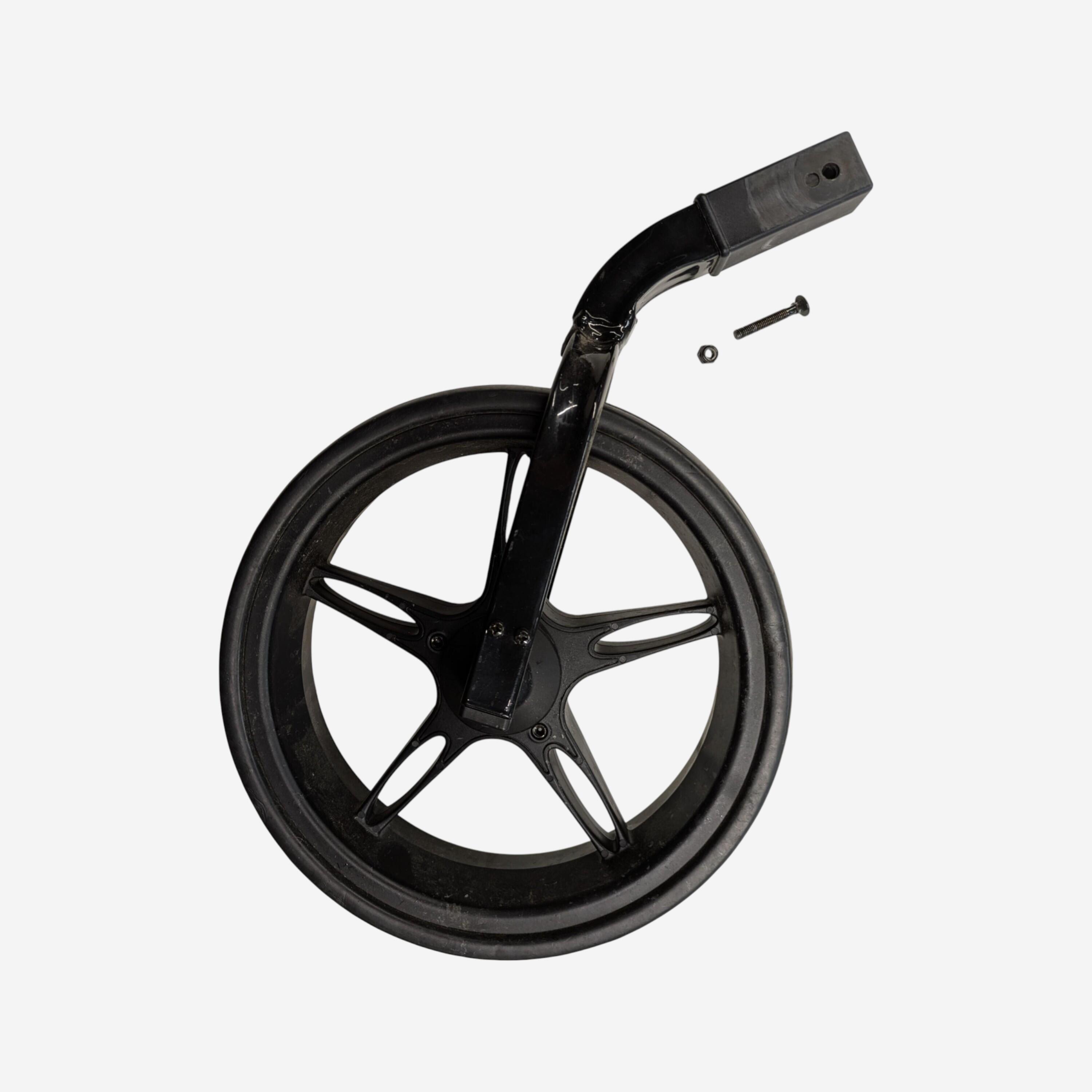 Front wheel for the 3-wheel Inesis golf trolley, black 3/3
