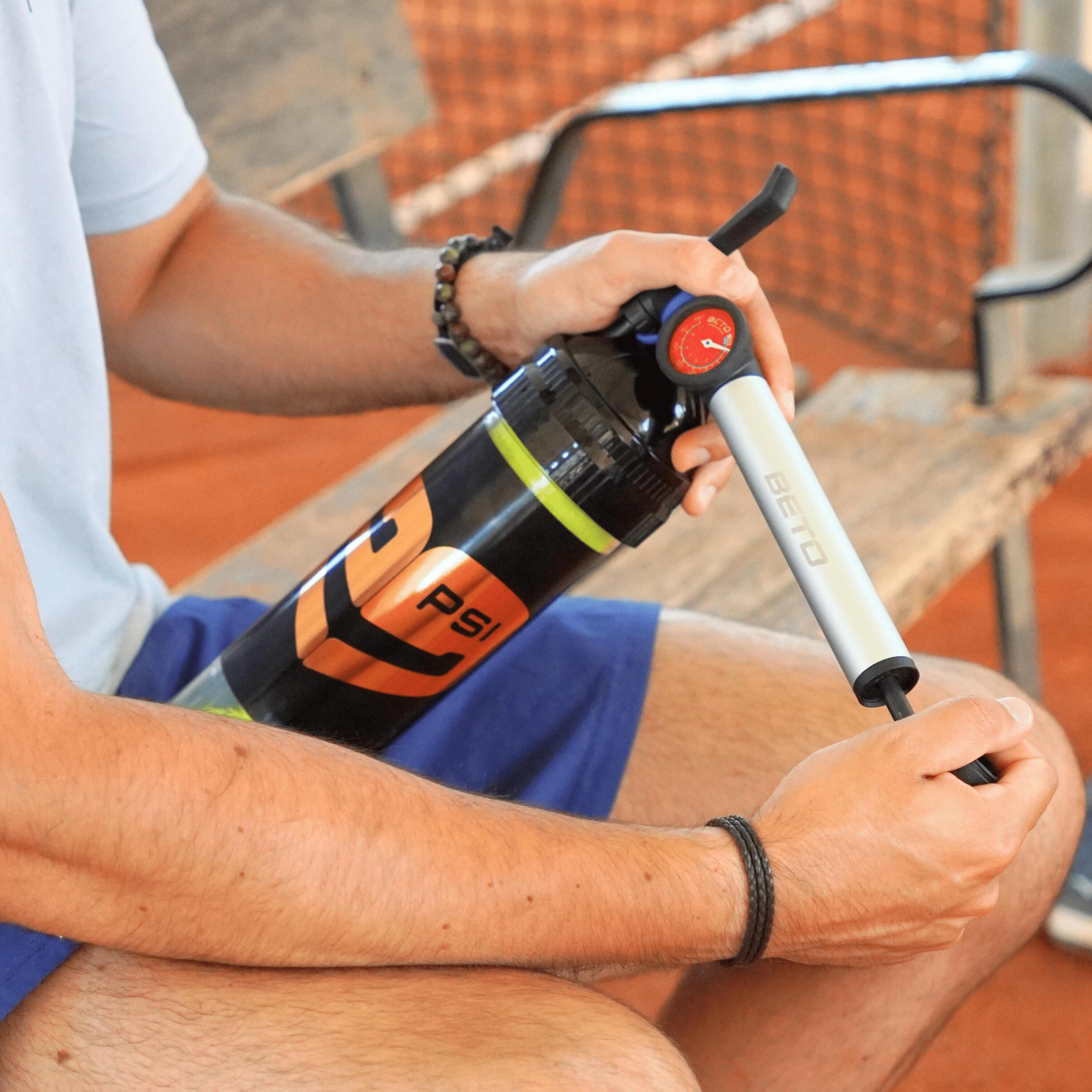 Pressurizador de bolas de ténis - TuboX4 29PSI (4 bolas) + bomba 3/5