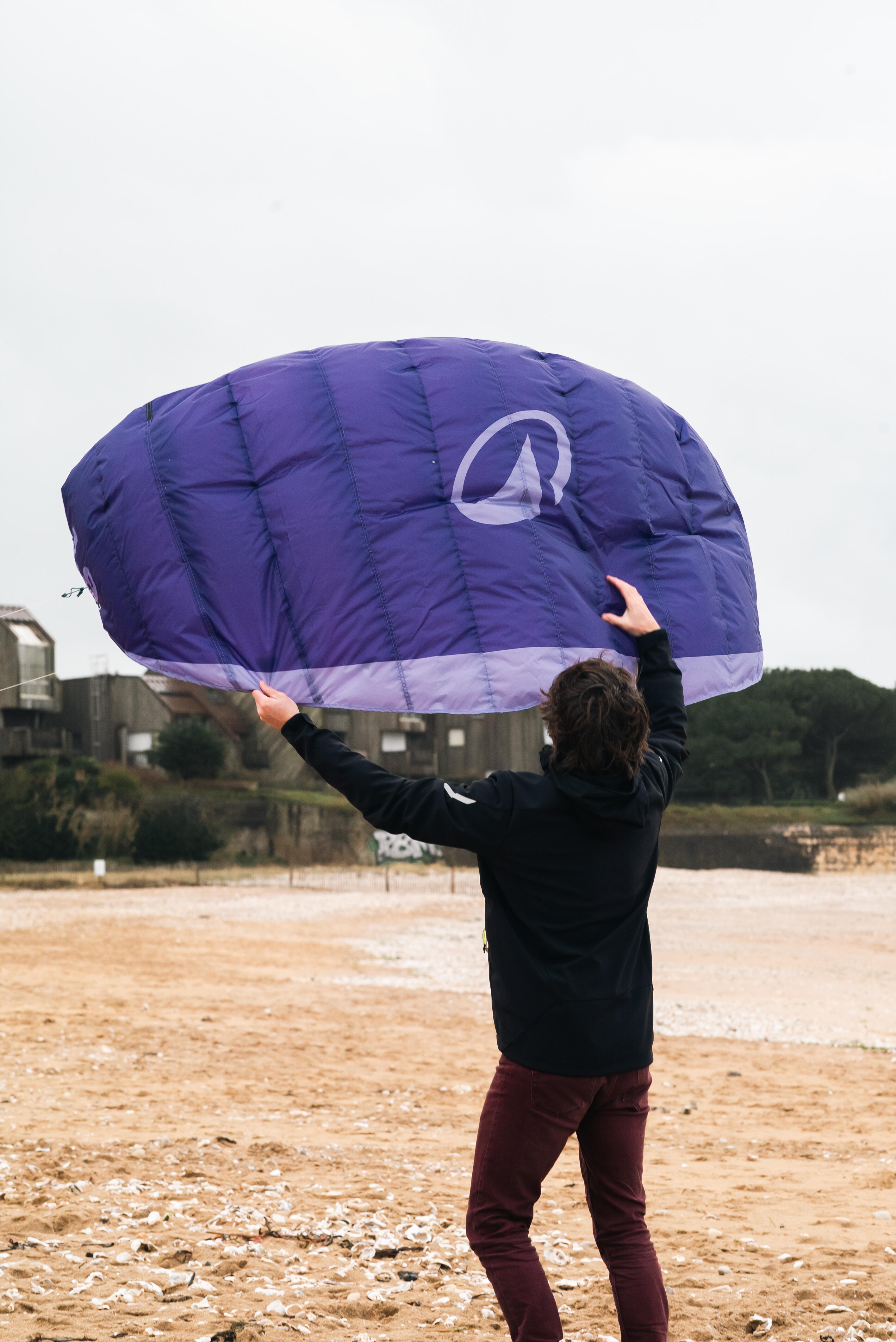 Powerkite 100 1,9 m² met bar paars 7/9